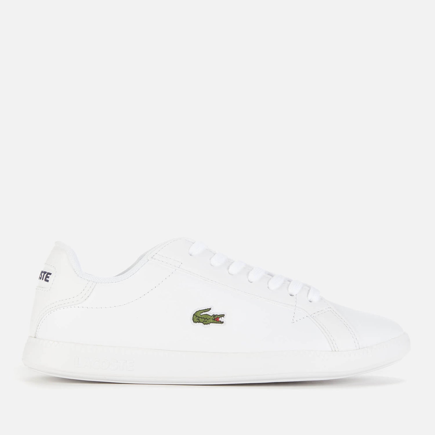 Lacoste Women's Graduate Bl 1 Leather Low Top Trainers - White/White