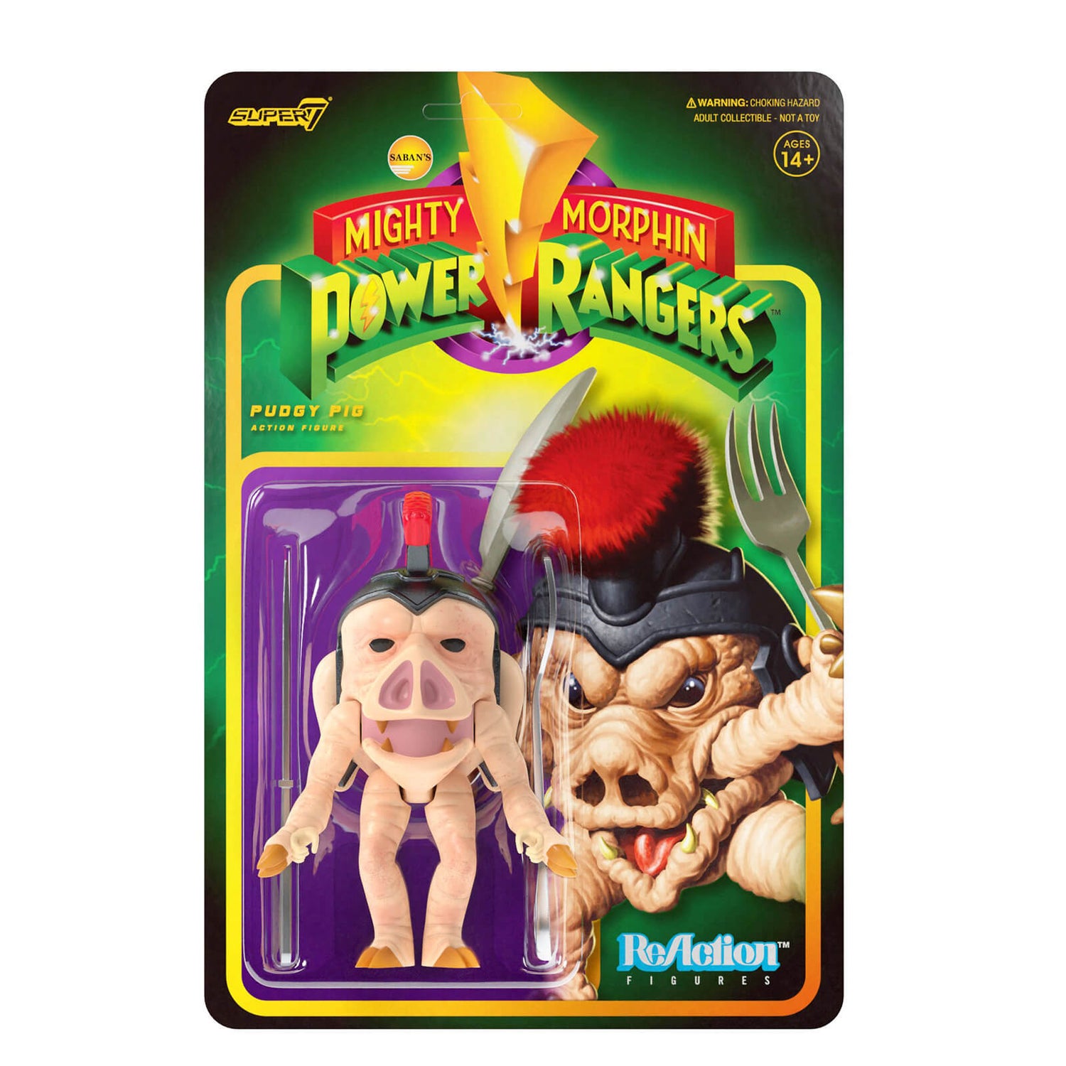 Super7 Mighty Morphin Power Rangers ReAction Figure - Pudgy Pig