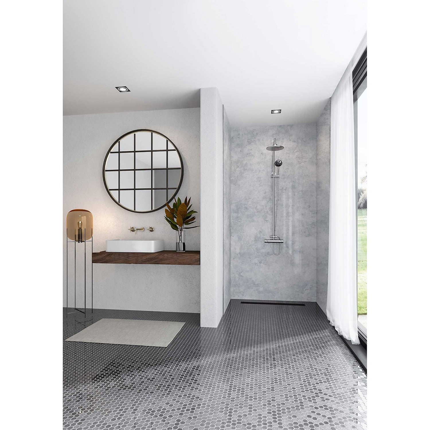 Wetwall Elite Tongue & Grooved Shower Wall Panel Caliza 2420mm x 600mm x 10mm