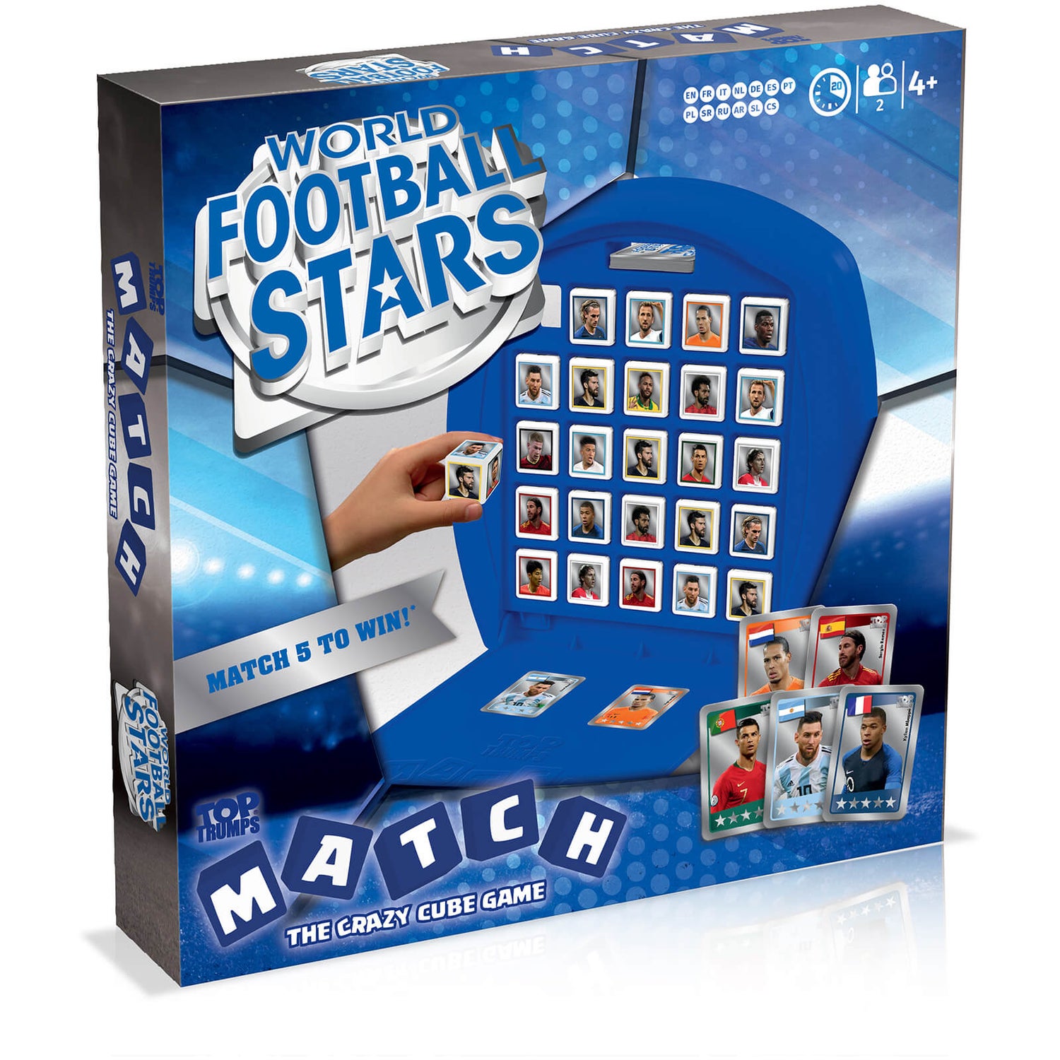 World Football Stars Blue Top Trumps Match Board Game