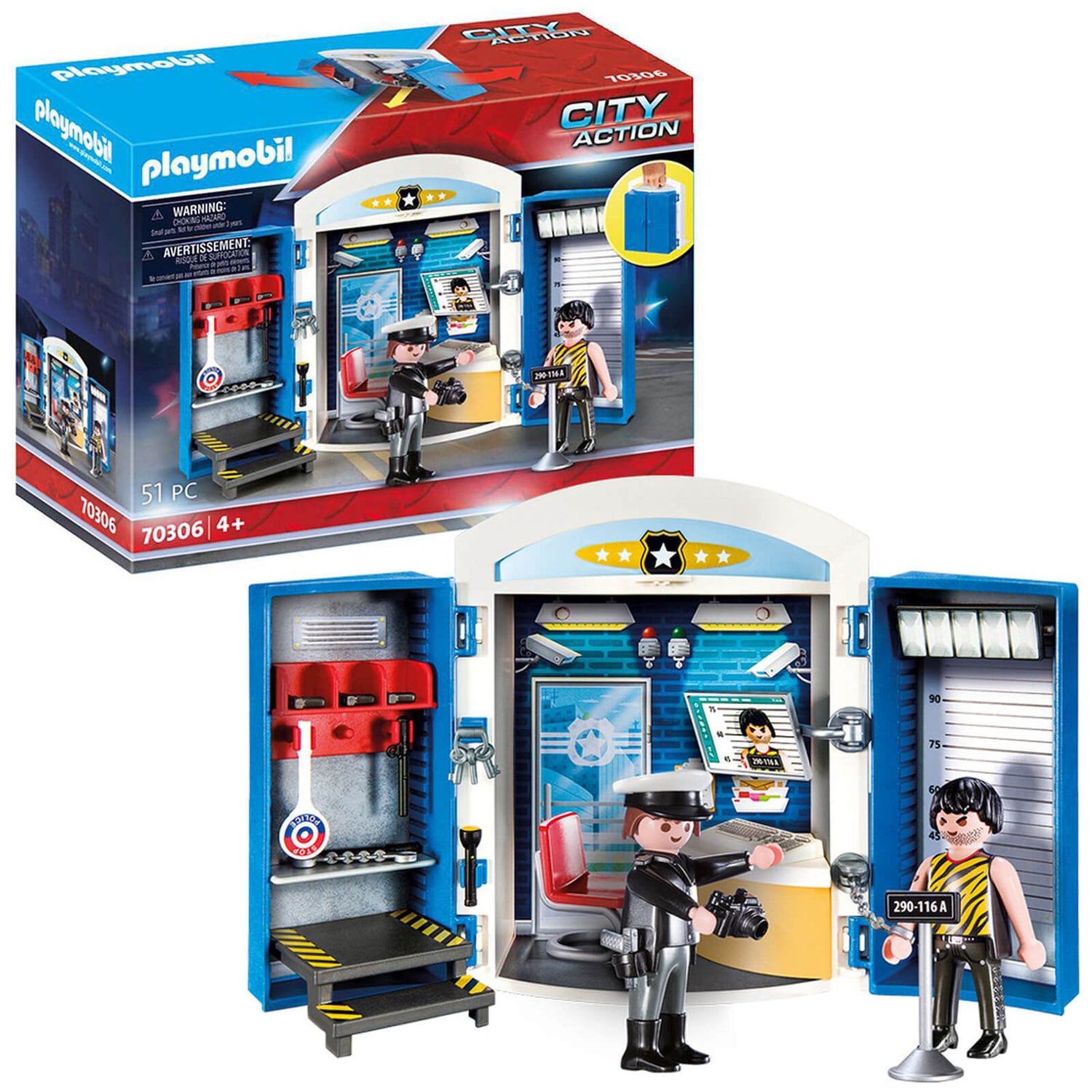Playmobil Police Station Play Box (70306) Toys - Zavvi US