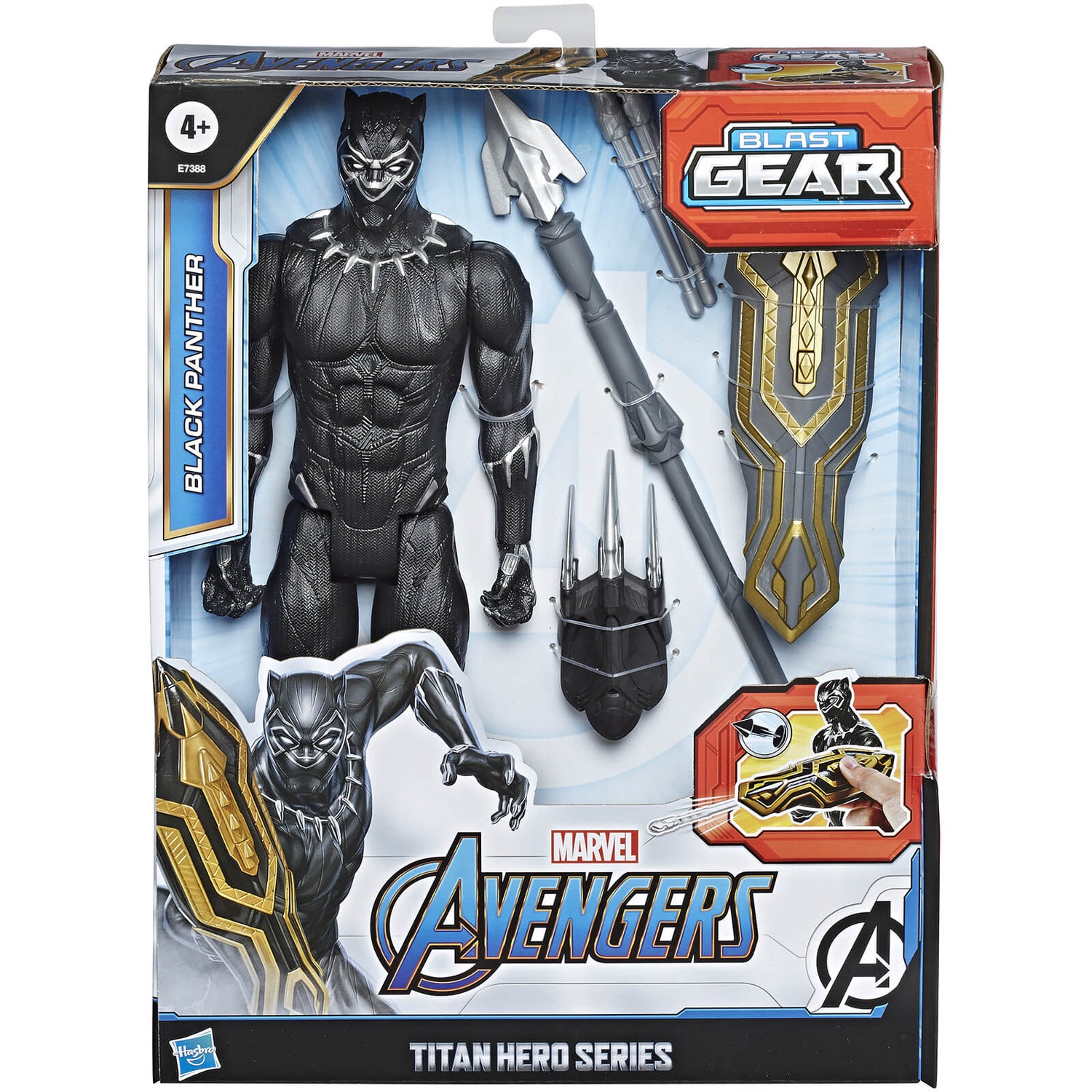 Hasbro Marvel Avengers Titan Hero Series - Blast Gear Black Panther Action Figure