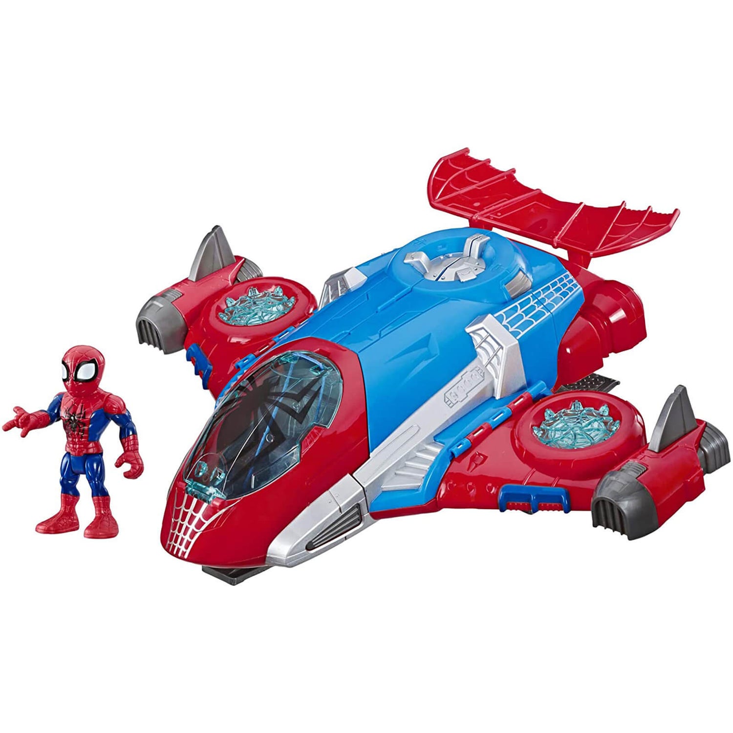 Hasbro Playskool Heroes Marvel Super Hero Adventures Spider-Man Jetquarters 5" Action Figure and Vehicle