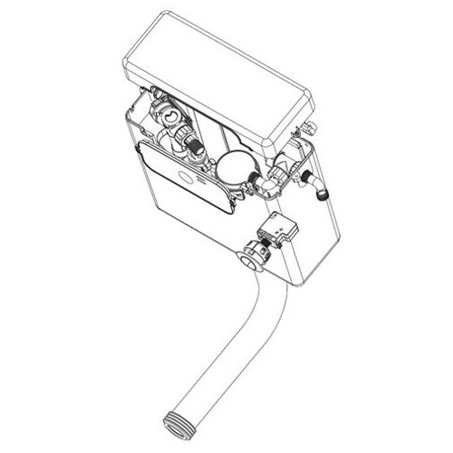 Bathstore Front and Top Access Dual Flush Concealed Cistern
