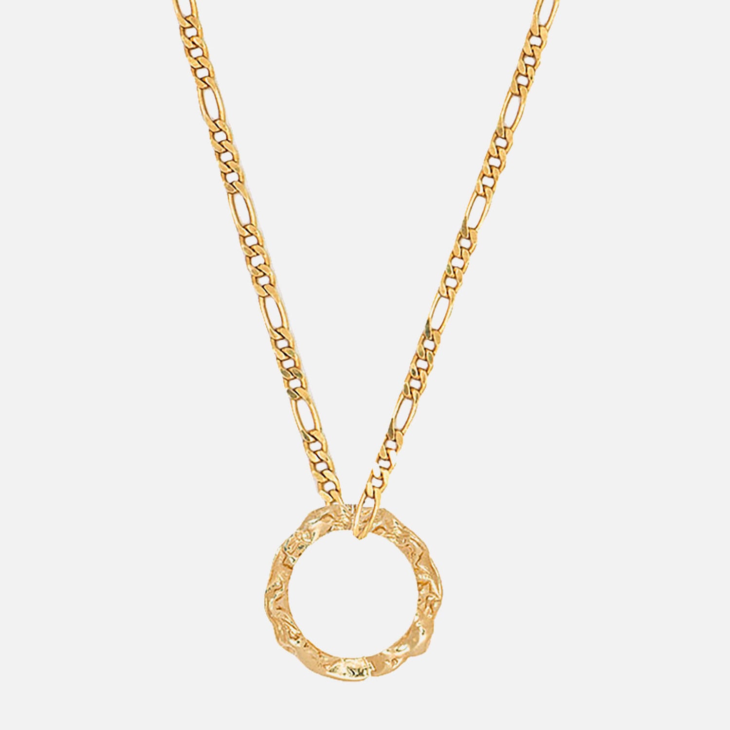 Hermina Athens Women's Full Moon Grecian Necklace - Gold