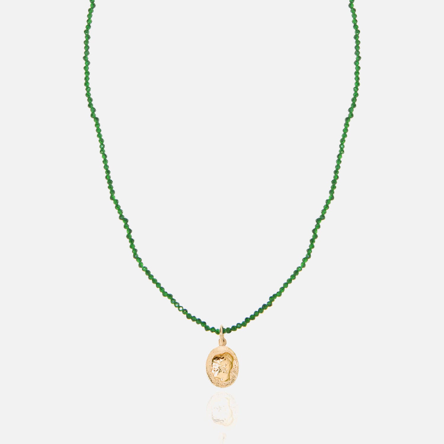 Hermina Athens Women's Ygeia Necklace - Emerald