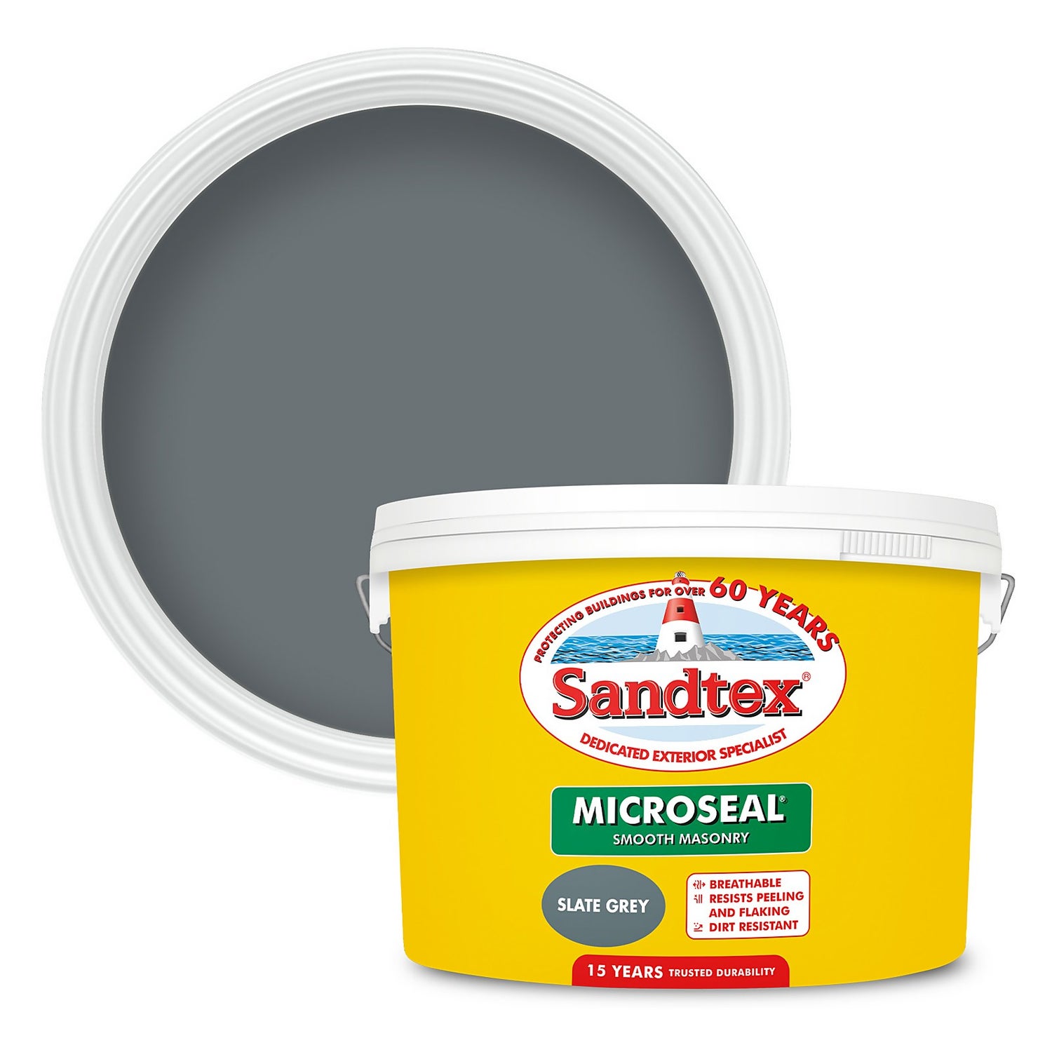 Sandtex Ultra Smooth Masonry Paint Slate Grey - 10L | Homebase