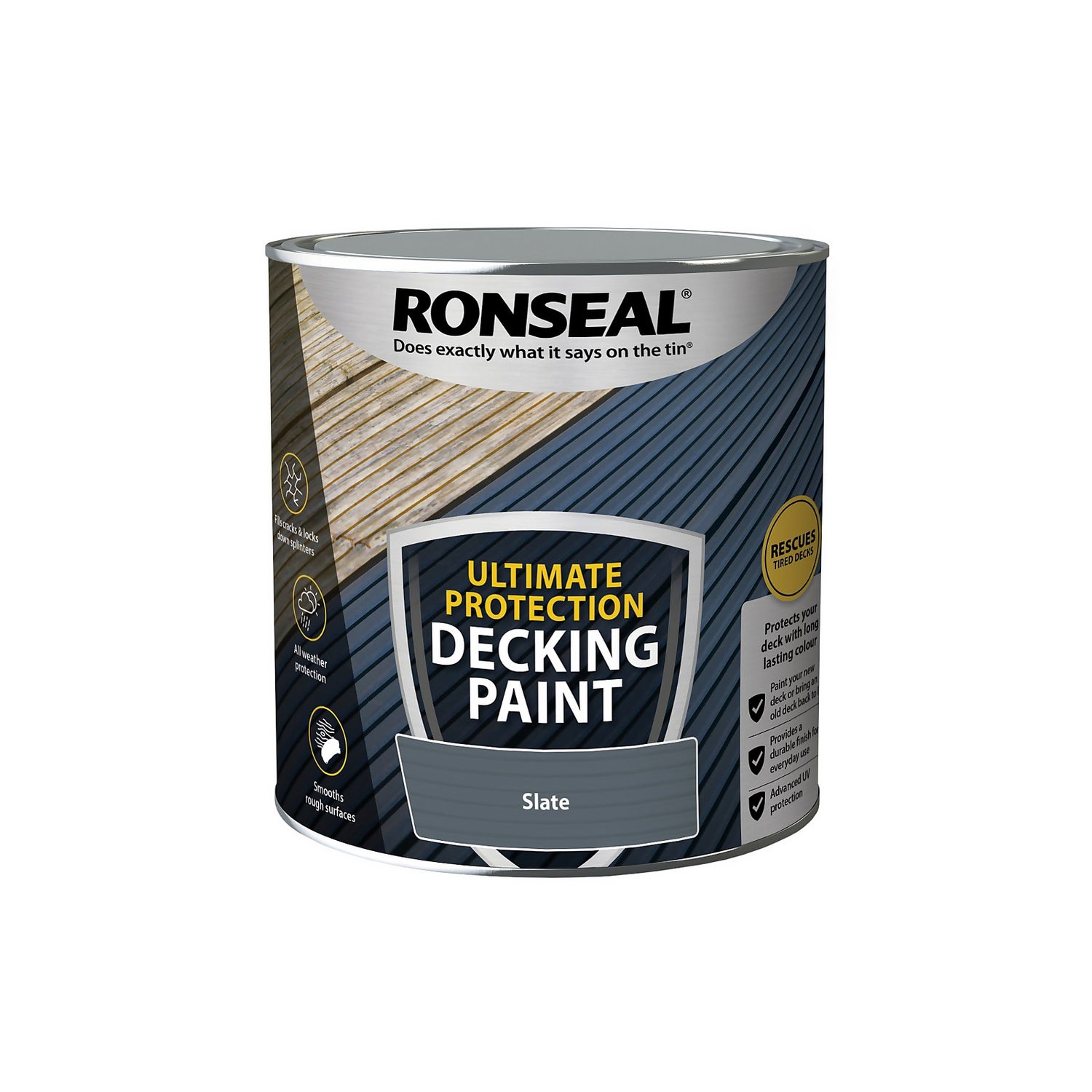 ronseal ultimate protection decking paint slate 2 5l homebase