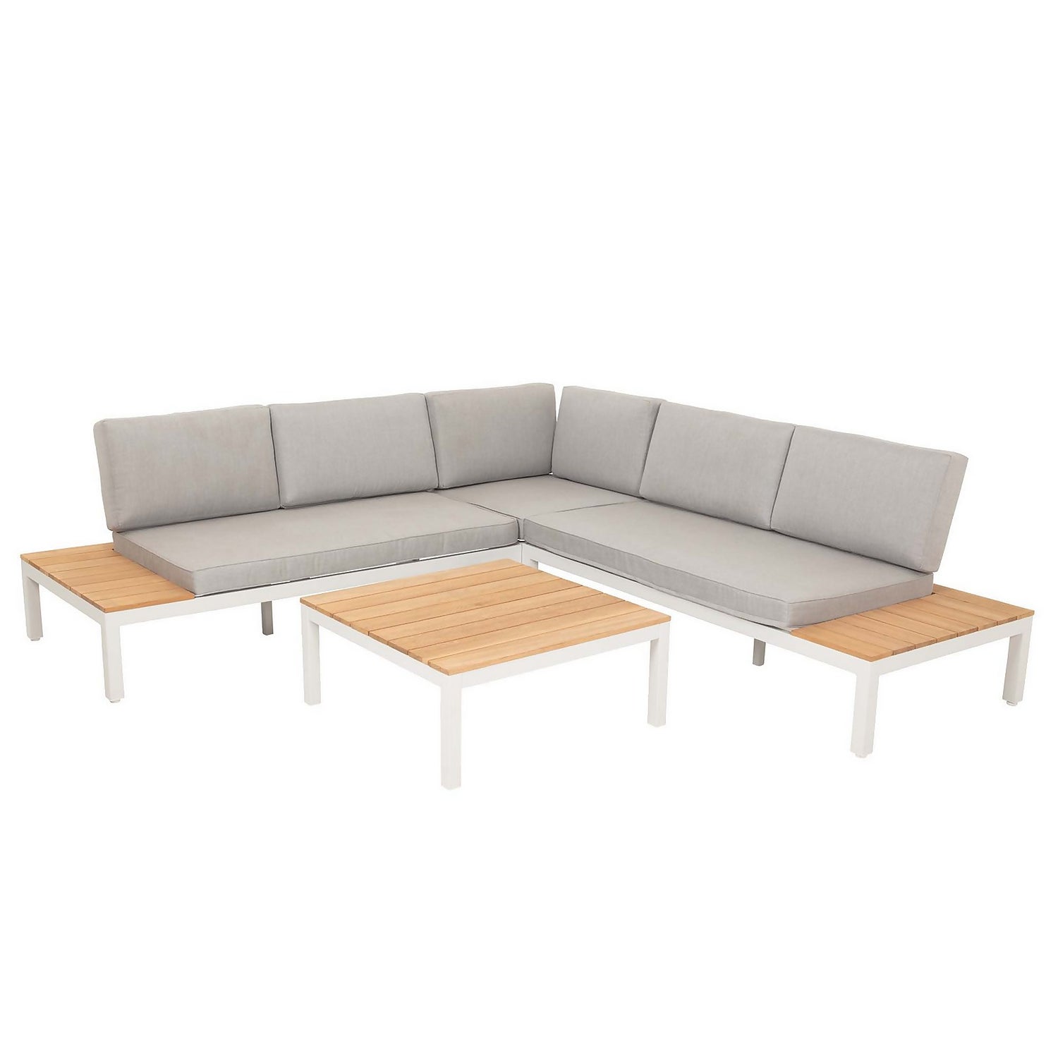 Spirit Garden Corner Sofa Set Grey Homebase