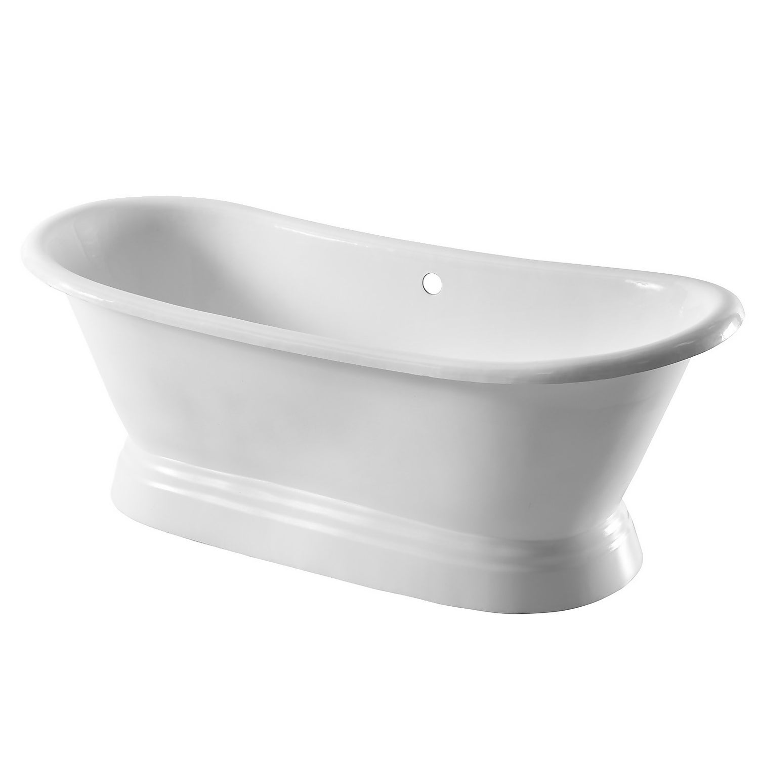 Versailles White Cast Iron Bath 1800 x 780mm with No Tap Holes