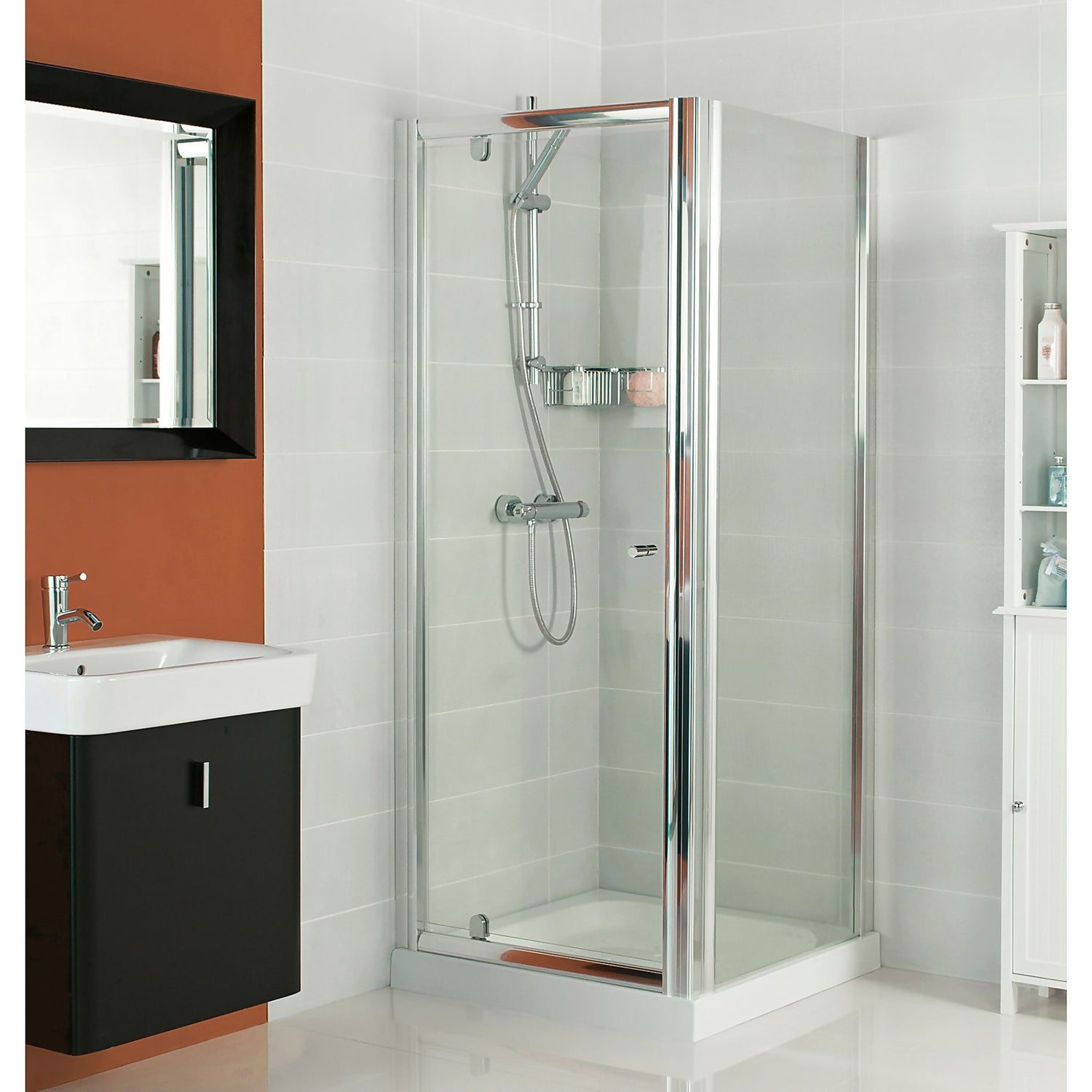 Gleam 800mm Hinge Door Shower Enclosure
