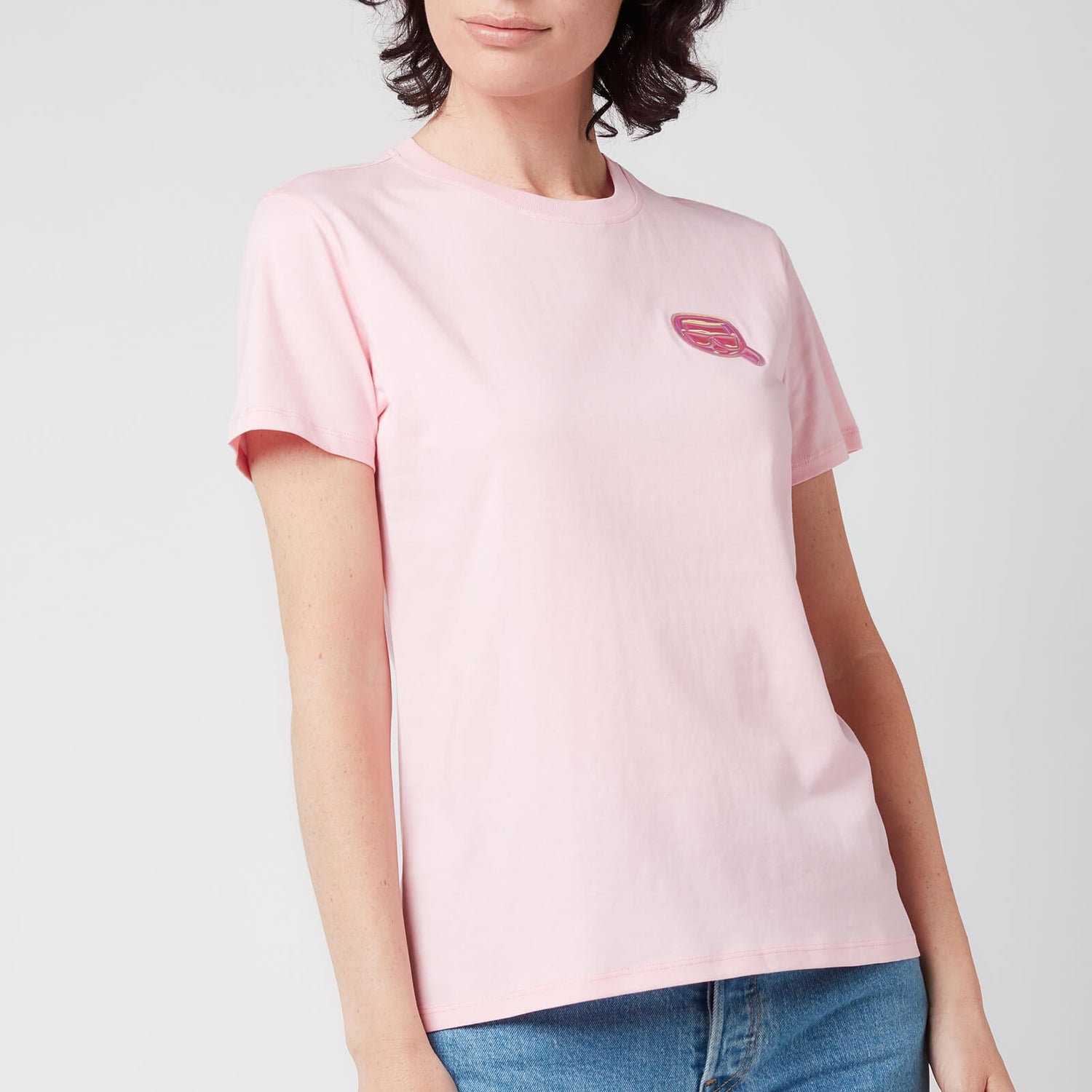 KARL LAGERFELD Women's Mini Ikonik Balloon Karl T-Shirt - Pink