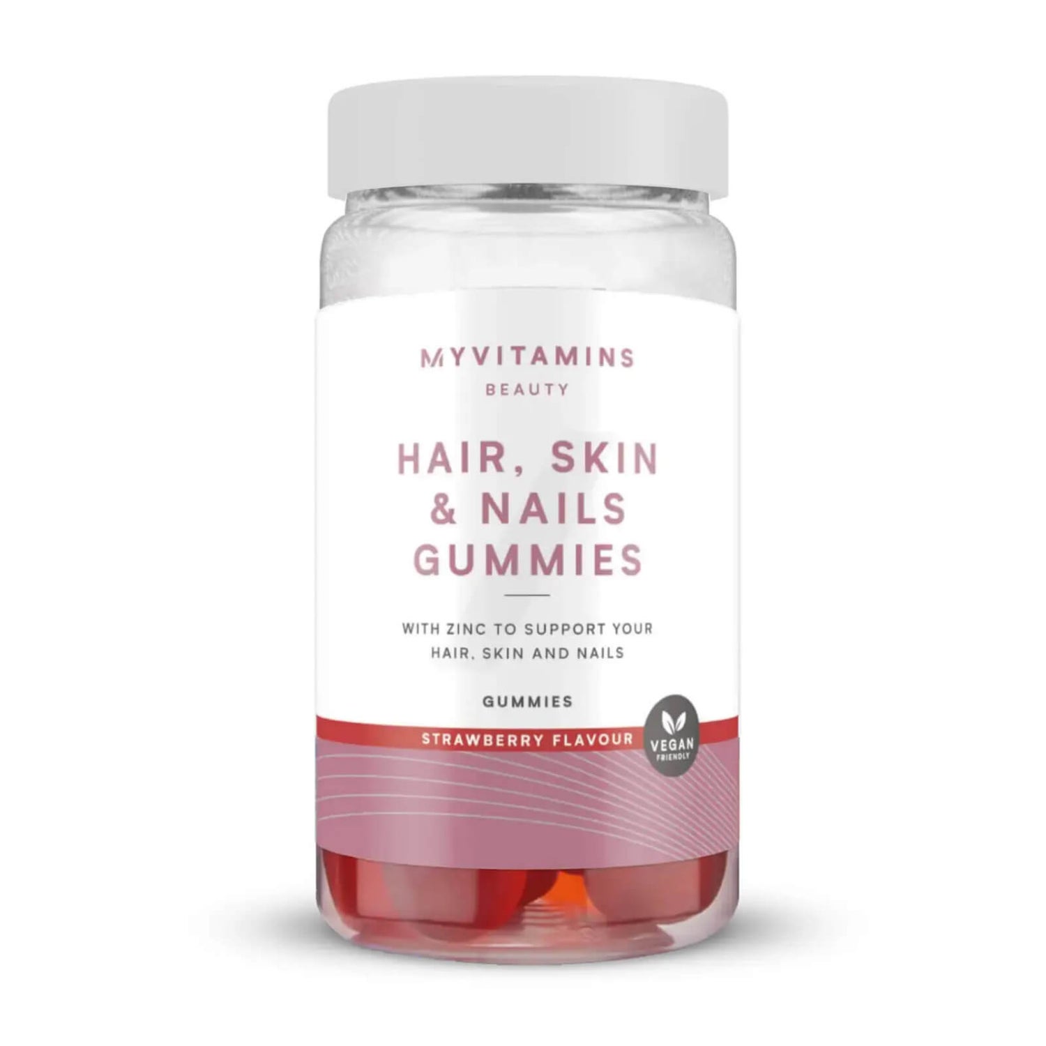Hair, Skin and Nails Gummies - 60gummies - Strawberry (Vegan)