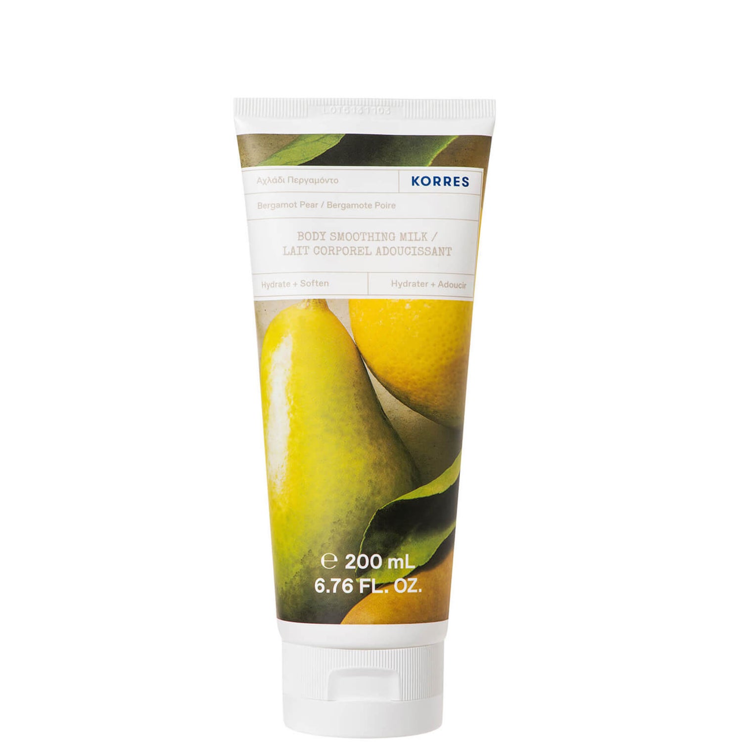 KORRES Bergamot Pear Body Smoothing Milk 200ml - смягчающее молочко для тела