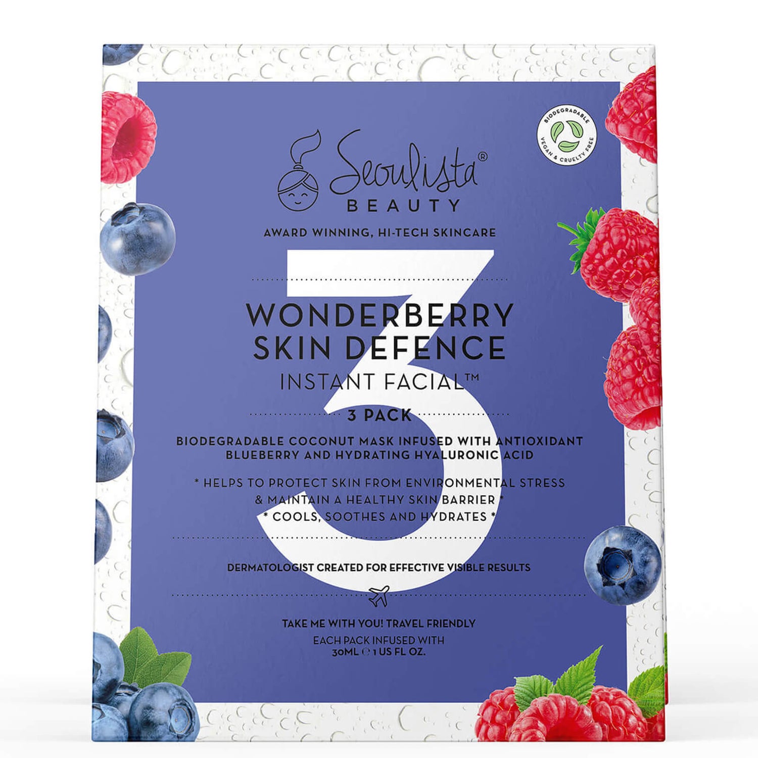 Seoulista Beauty Wonderberry Instant Facial Pack (Pack of 3)