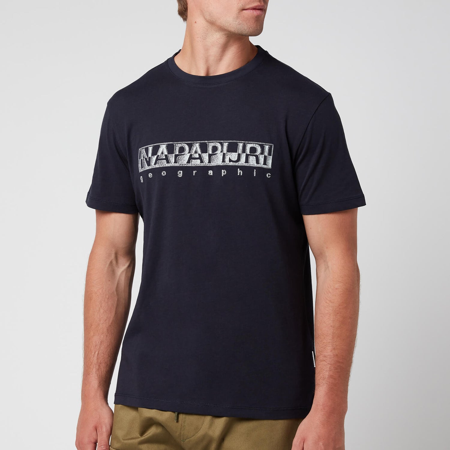 Napapijri Men's Sallar Logo T-Shirt - Blu Marine