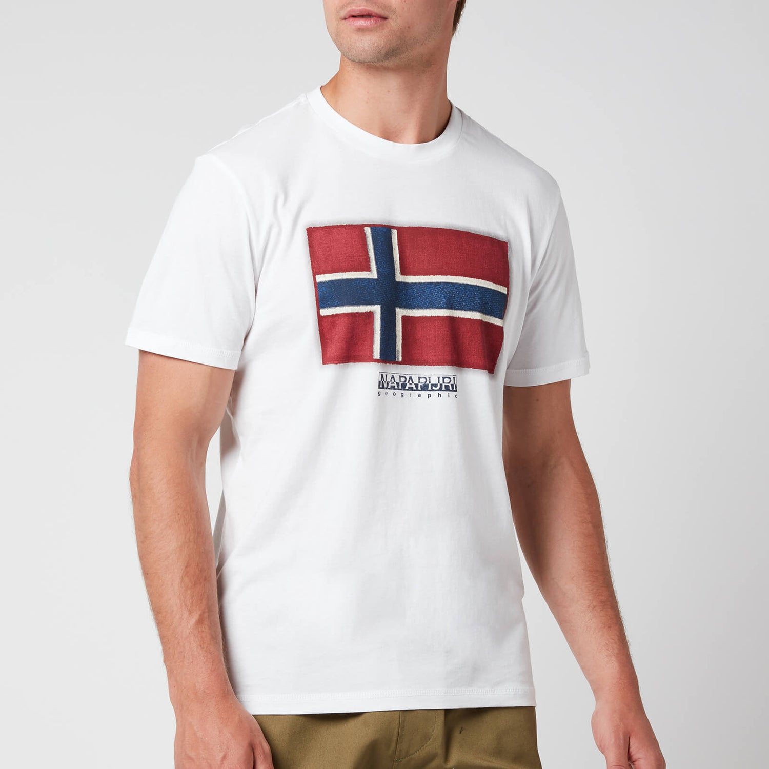 Napapijri Men's Sirol Flag T-Shirt - Bright White