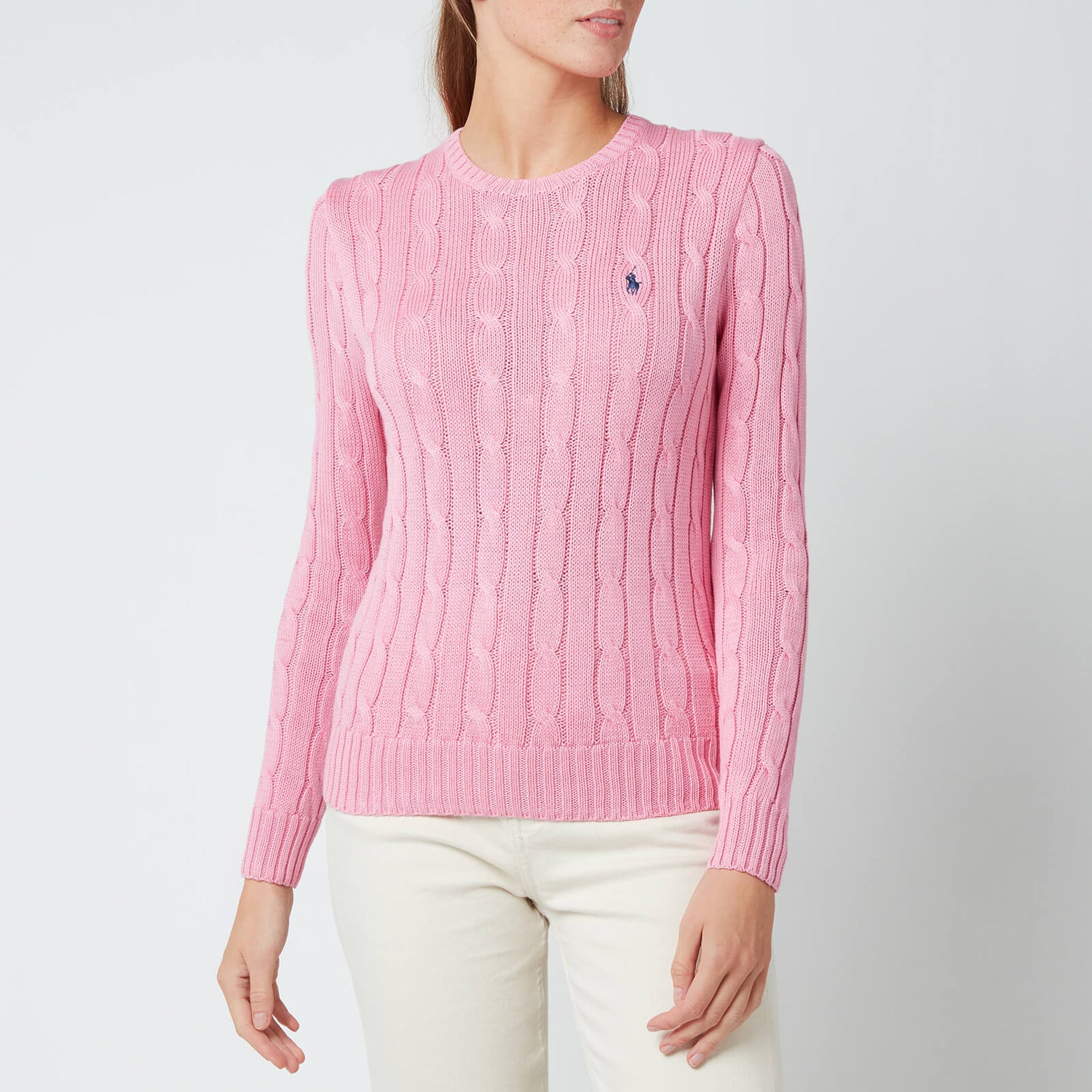 Polo Ralph Lauren Women's Julianna Cable Knit Jumper - Harbour Pink