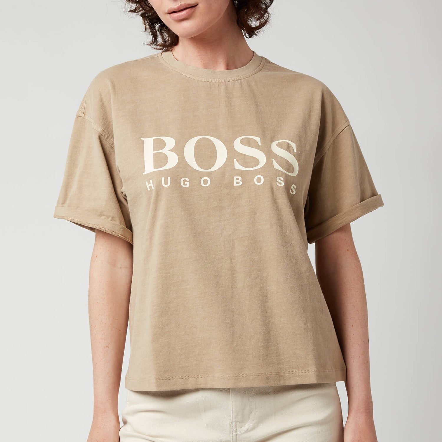 BOSS Women's Evina T-Shirt - Medium Beige