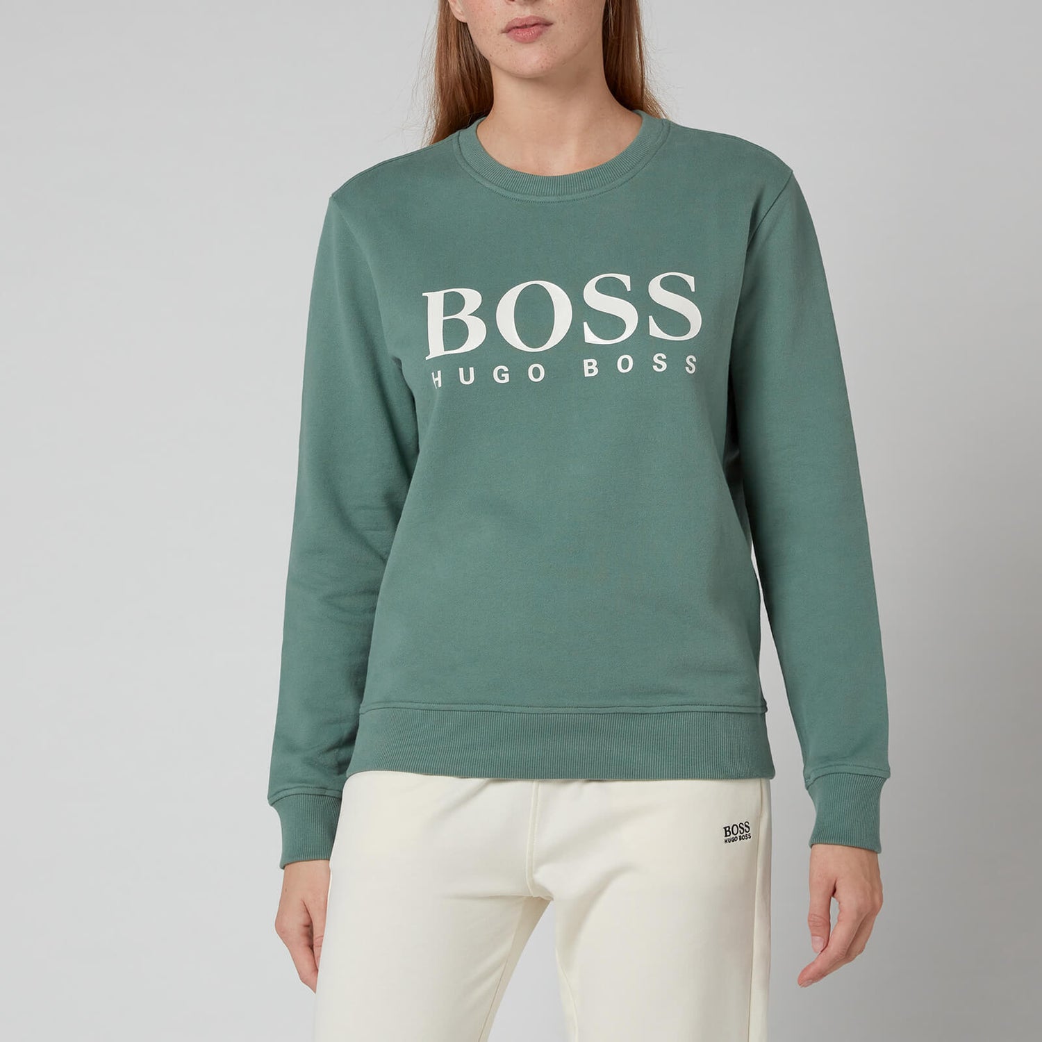 BOSS Women's Elaboss3 Sweatshirt - Light/Pastel Green