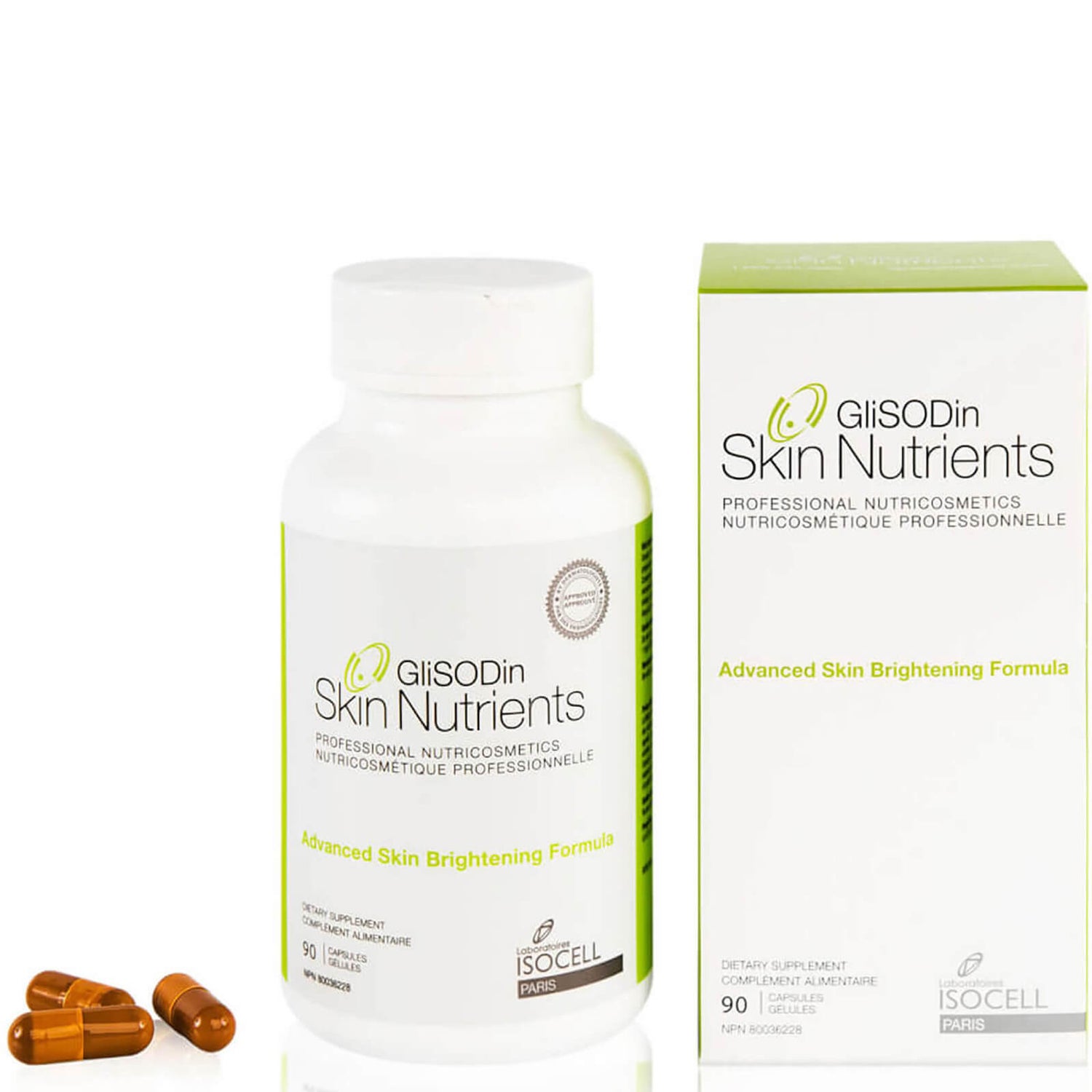 GliSODin Skin Nutrients Advanced Skin Brightening Formula (90 capsules)