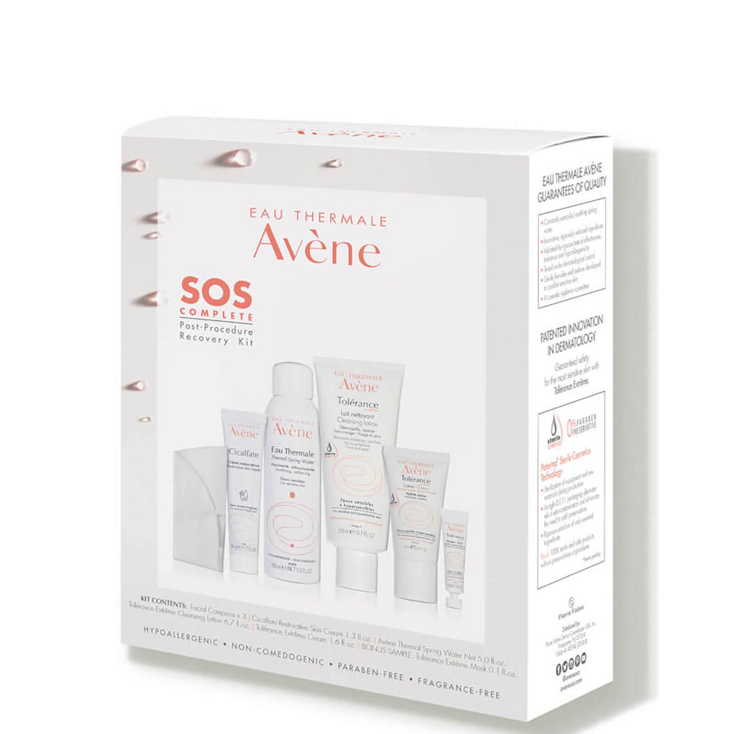Avene SOS COMPLETE Post-Procedure Recovery Kit (5 piece - $118 Value)