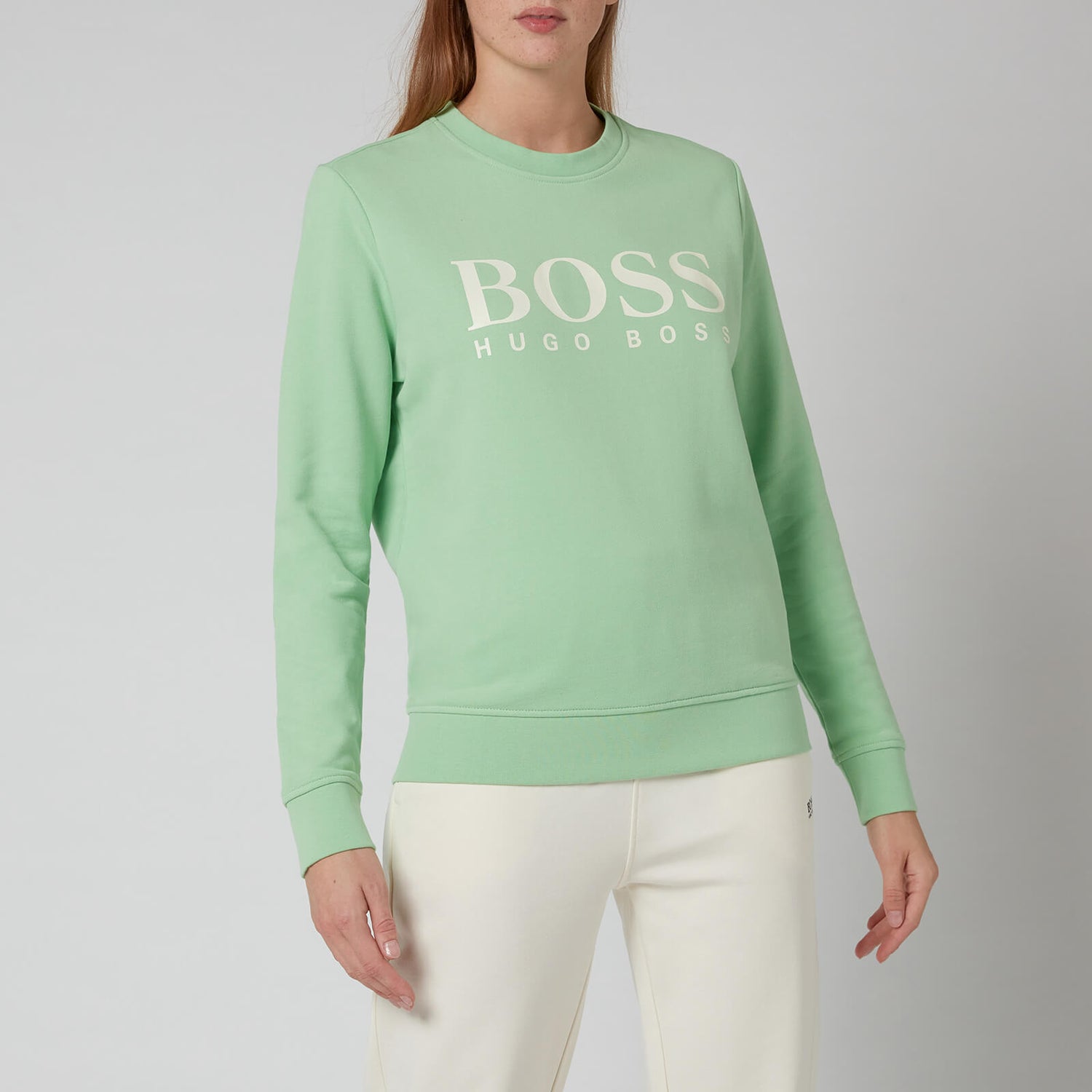 BOSS Women's C_Elaboss_Active Sweatshirt - Light Emerald