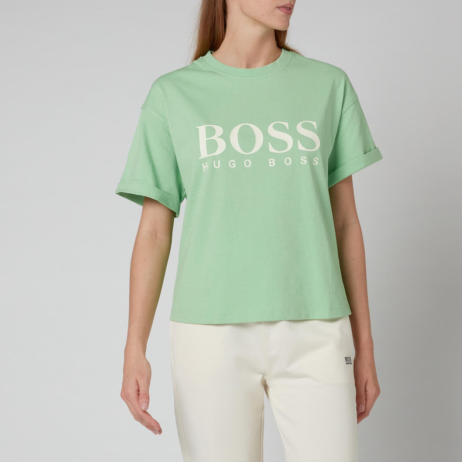 BOSS Women's C_Evina 1_Active T-Shirt - Light Emerald