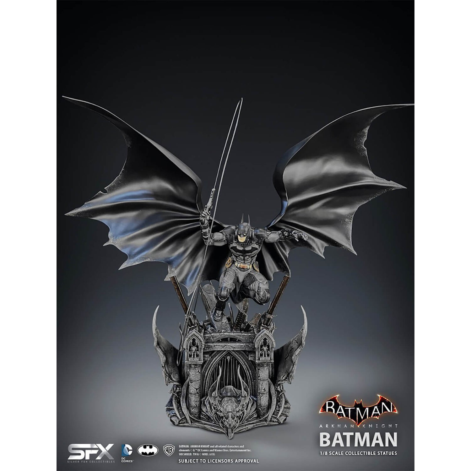 Silver Fox Collectibles Batman Arkham Knight Batman Figur im Maßstab 1:8