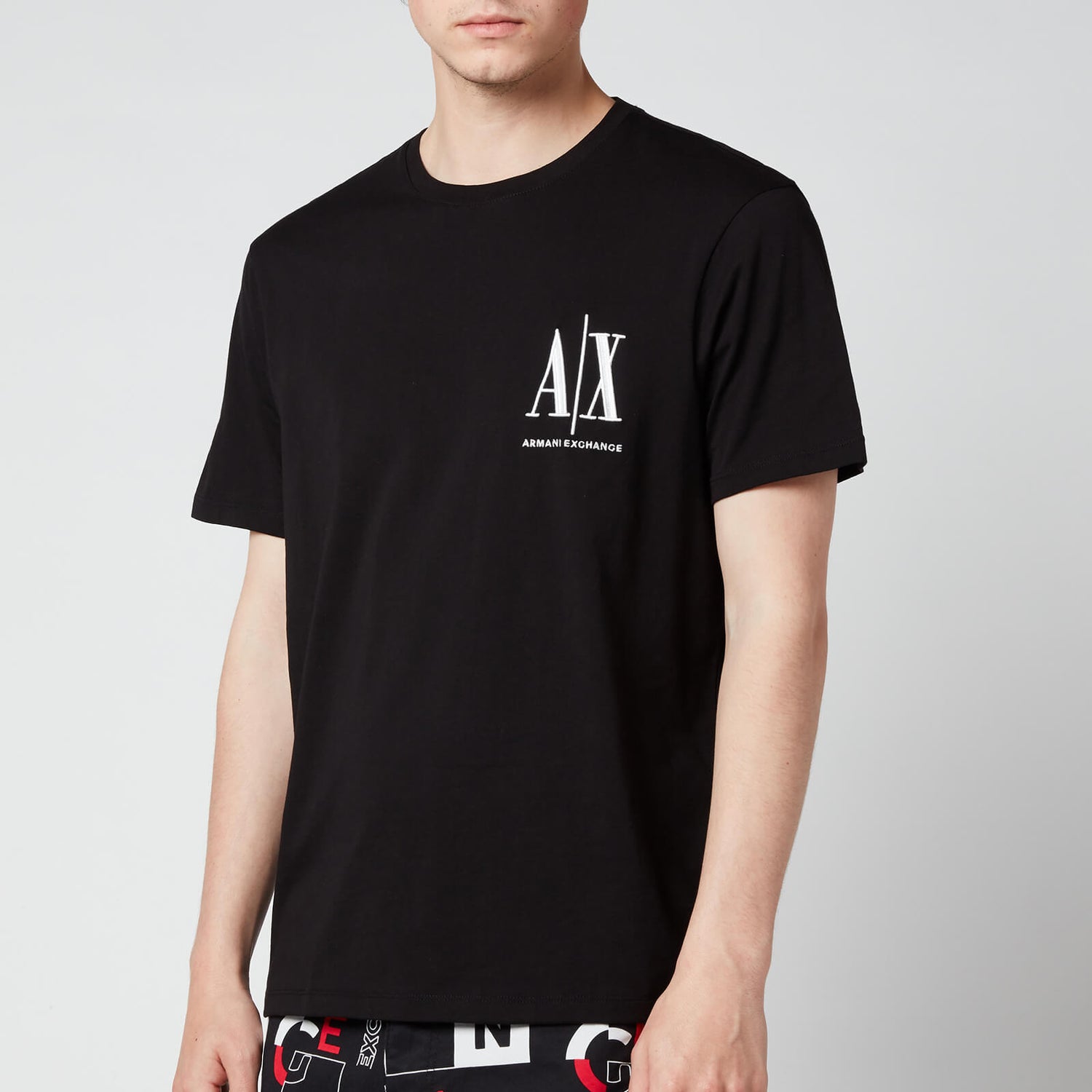 Armani Exchange Men's Small Ax Logo T-Shirt - Black