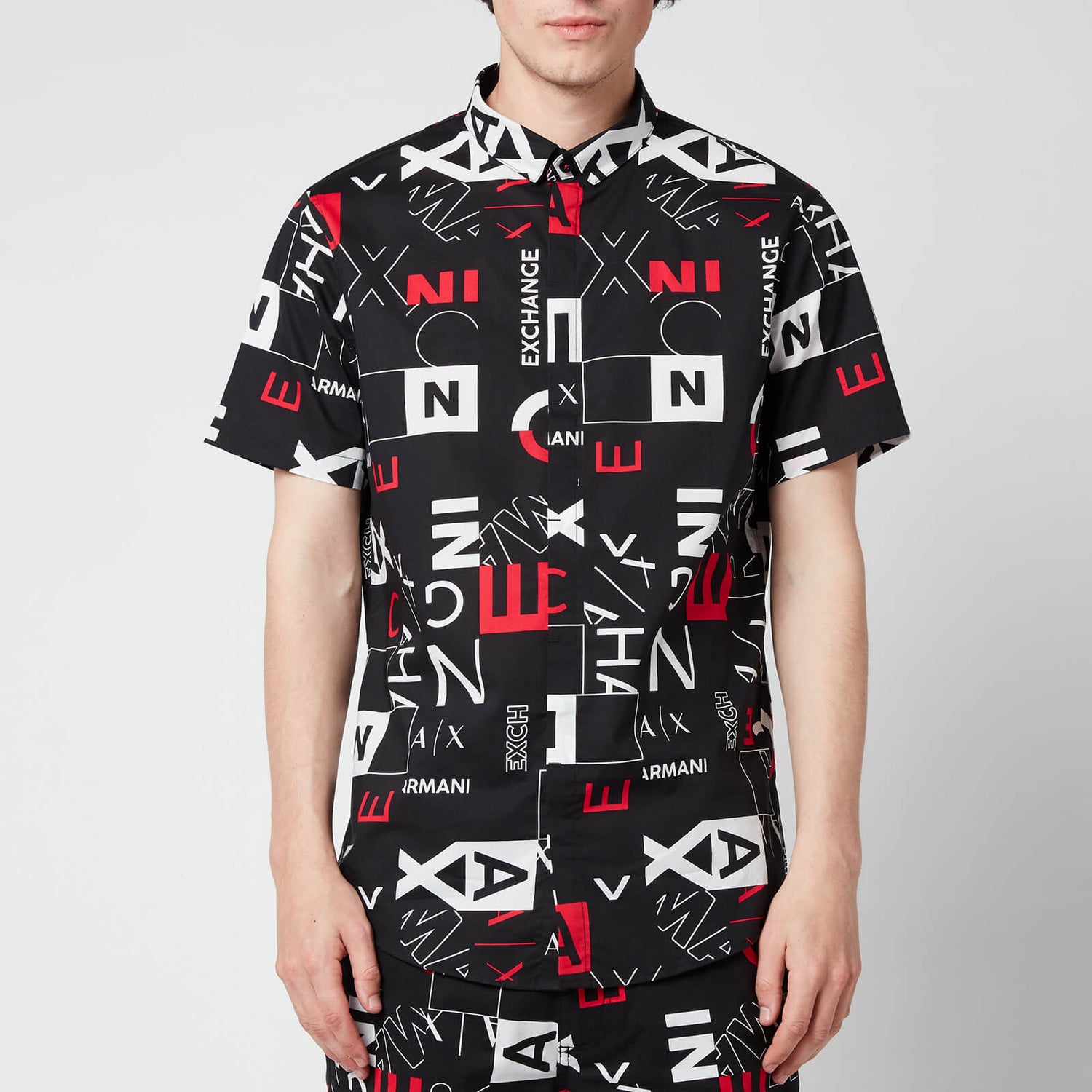 Armani Exchange Men's All Over Print Short Sleeve Shirt - Multi