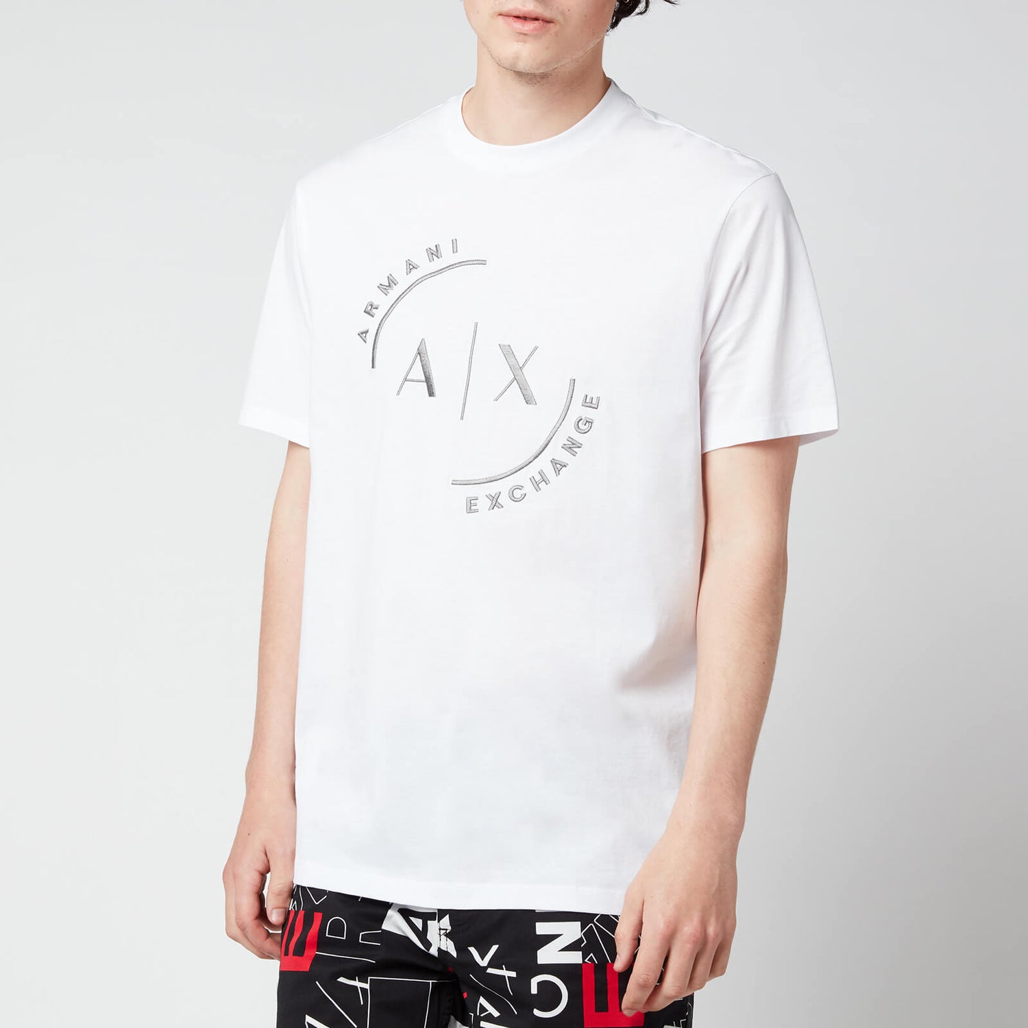 Armani Exchange Men's Ax Circle Logo T-Shirt - White