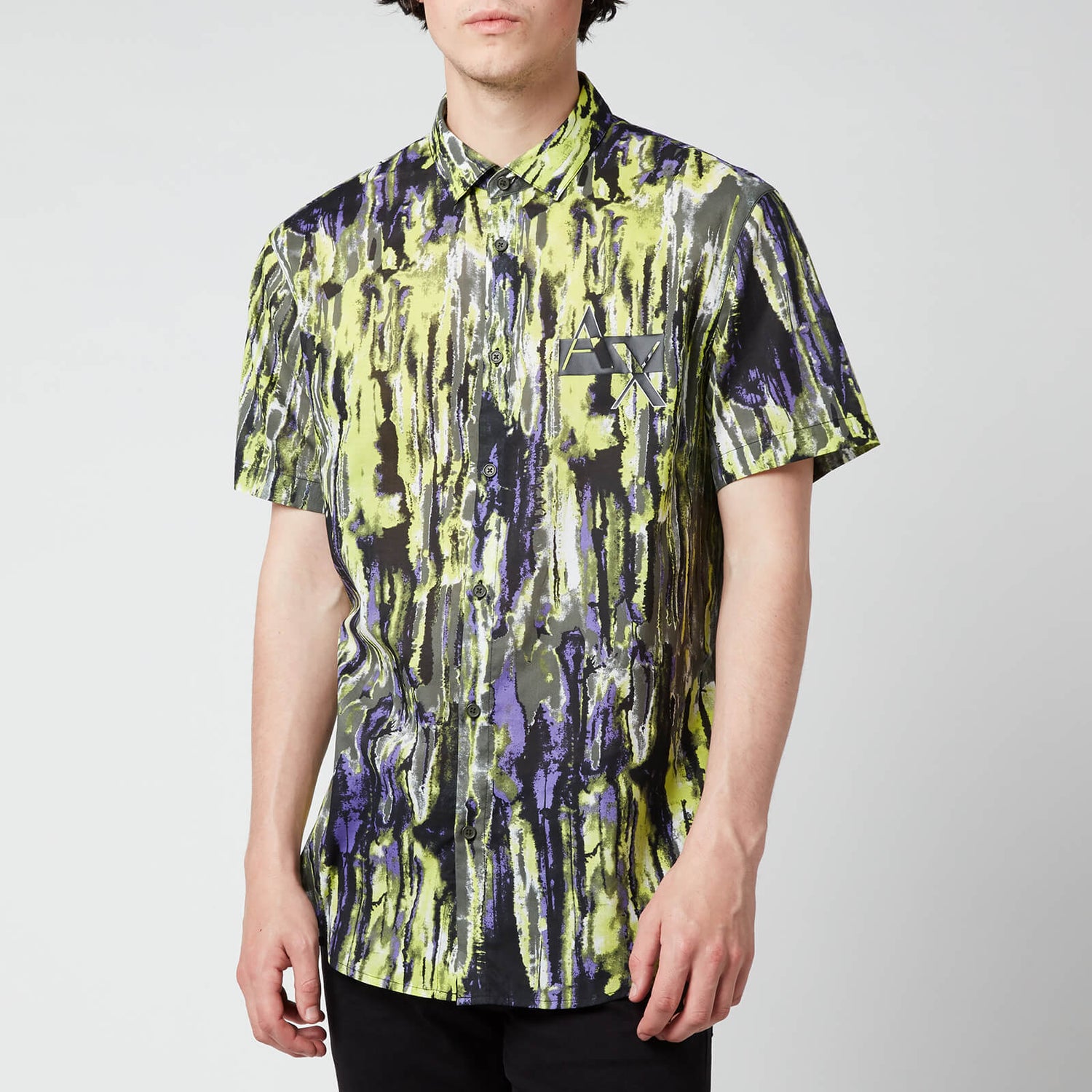 Armani Exchange Men's Printed Short Sleeve Shirt - Multi