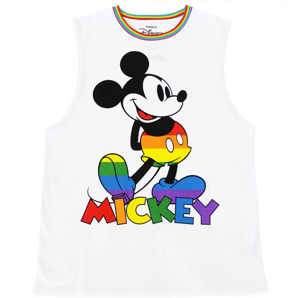 Cakeworthy Rainbow Mickey Drop Sleeve Tank