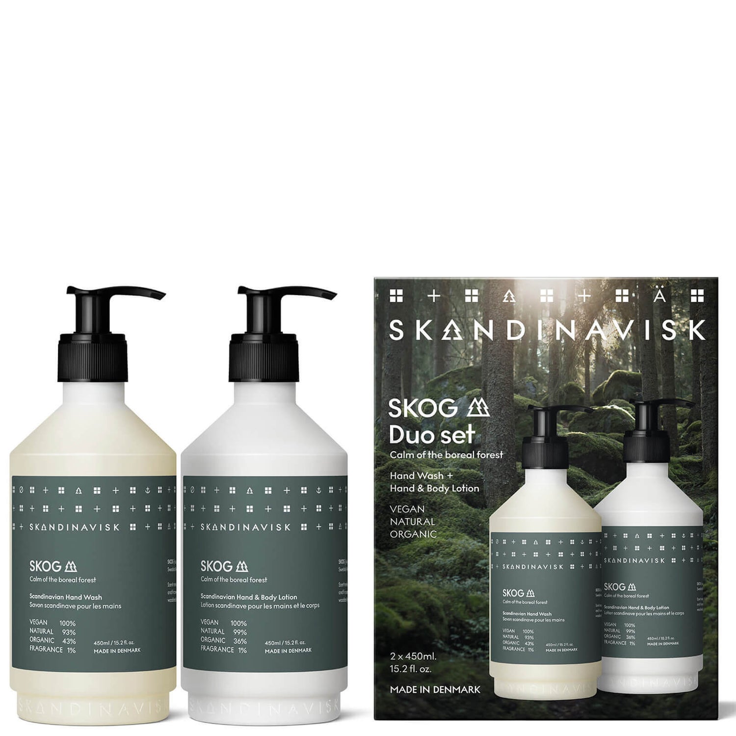 SKANDINAVISK Hand Wash & Hand/Body Lotion Duo - Skog - 2 x 450ml