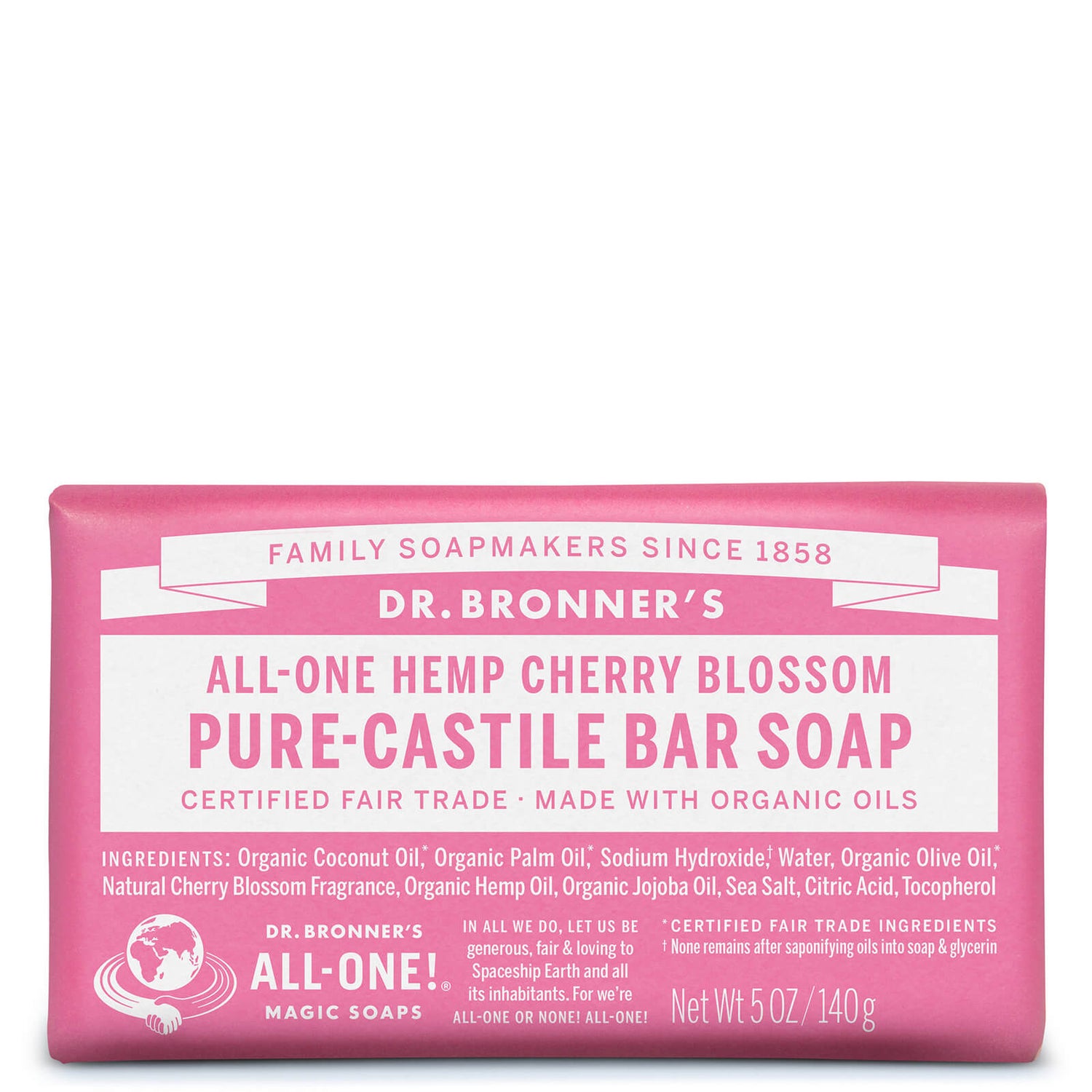 Dr. Bronner's Pure Castile Bar Soap - Cherry Blossom 140g