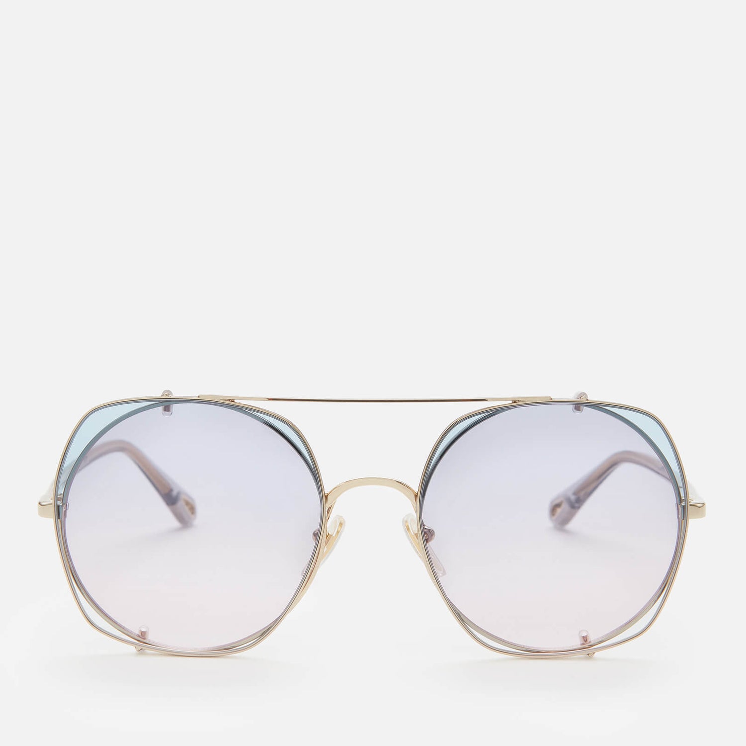 Chloé Women's Demi Aviator Sunglasses- Gold/Blue