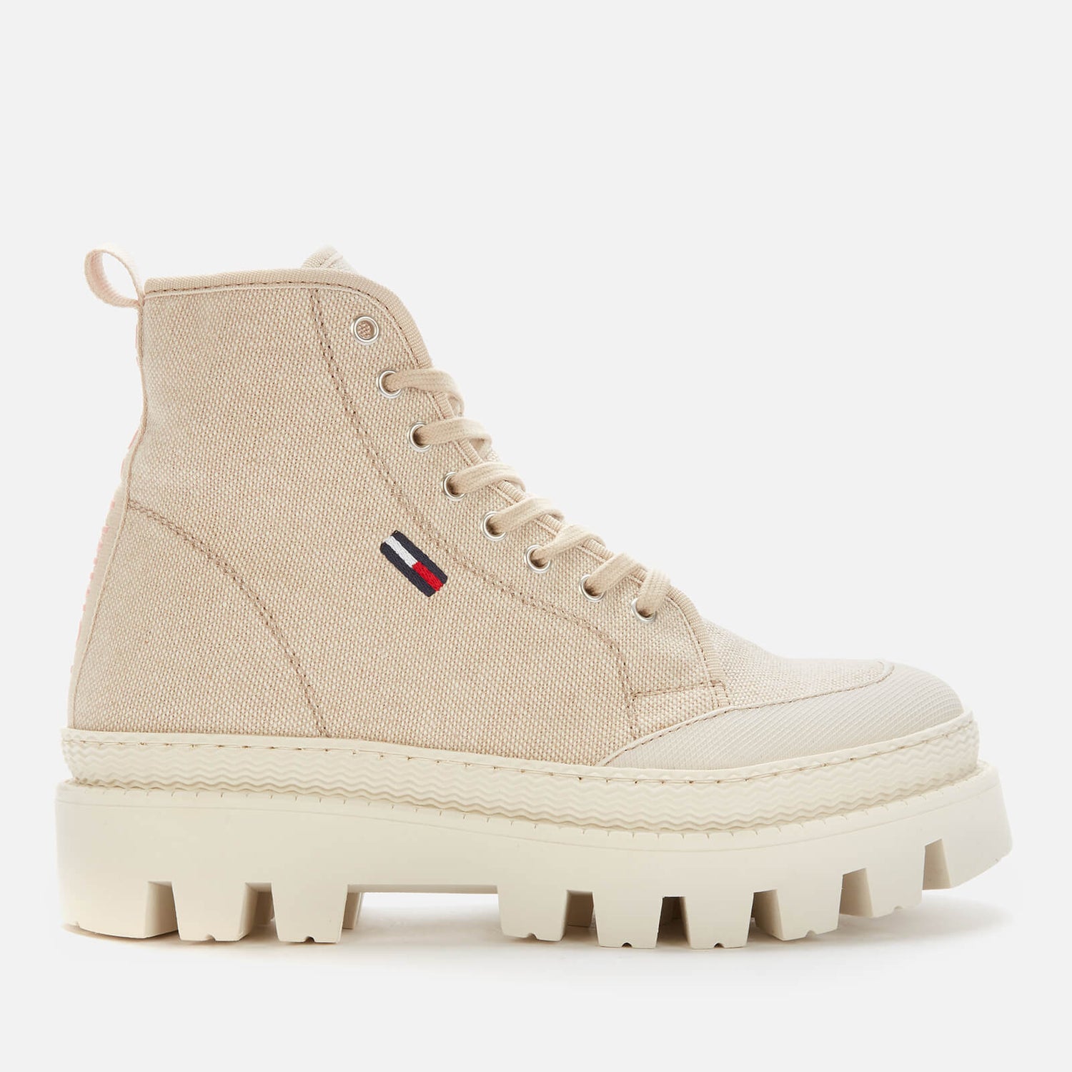 Tommy Jeans Women's Lace Up Boots - Smooth Stone | TheHut.com