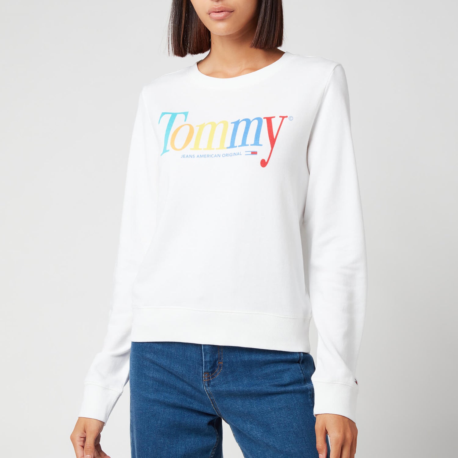 Tommy Jeans Women's Tjw Regular Colour Tommy Crew - White