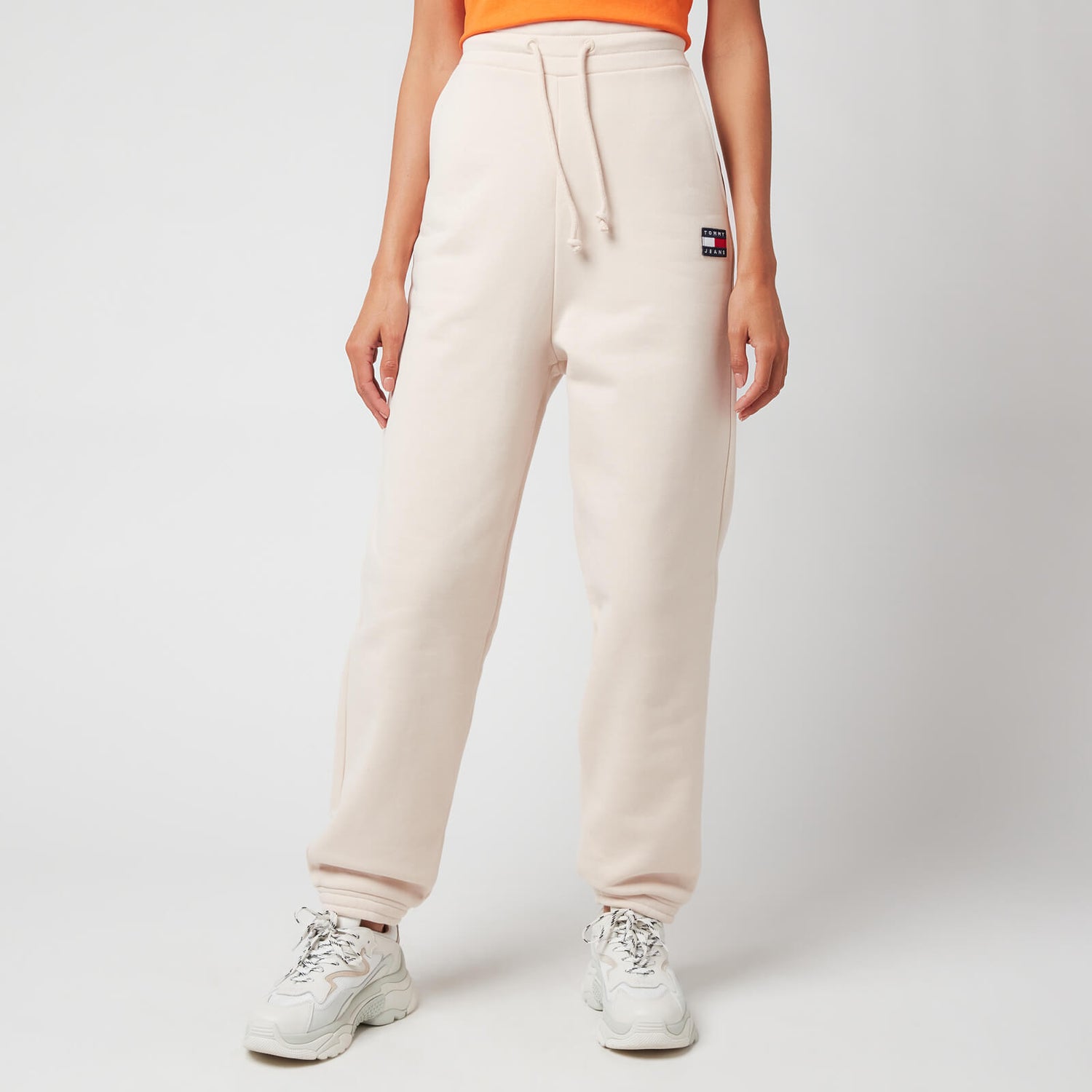 Tommy Jeans Women's Tjw Relaxed Hrs Badge Jogging Bottoms - Smooth Stone