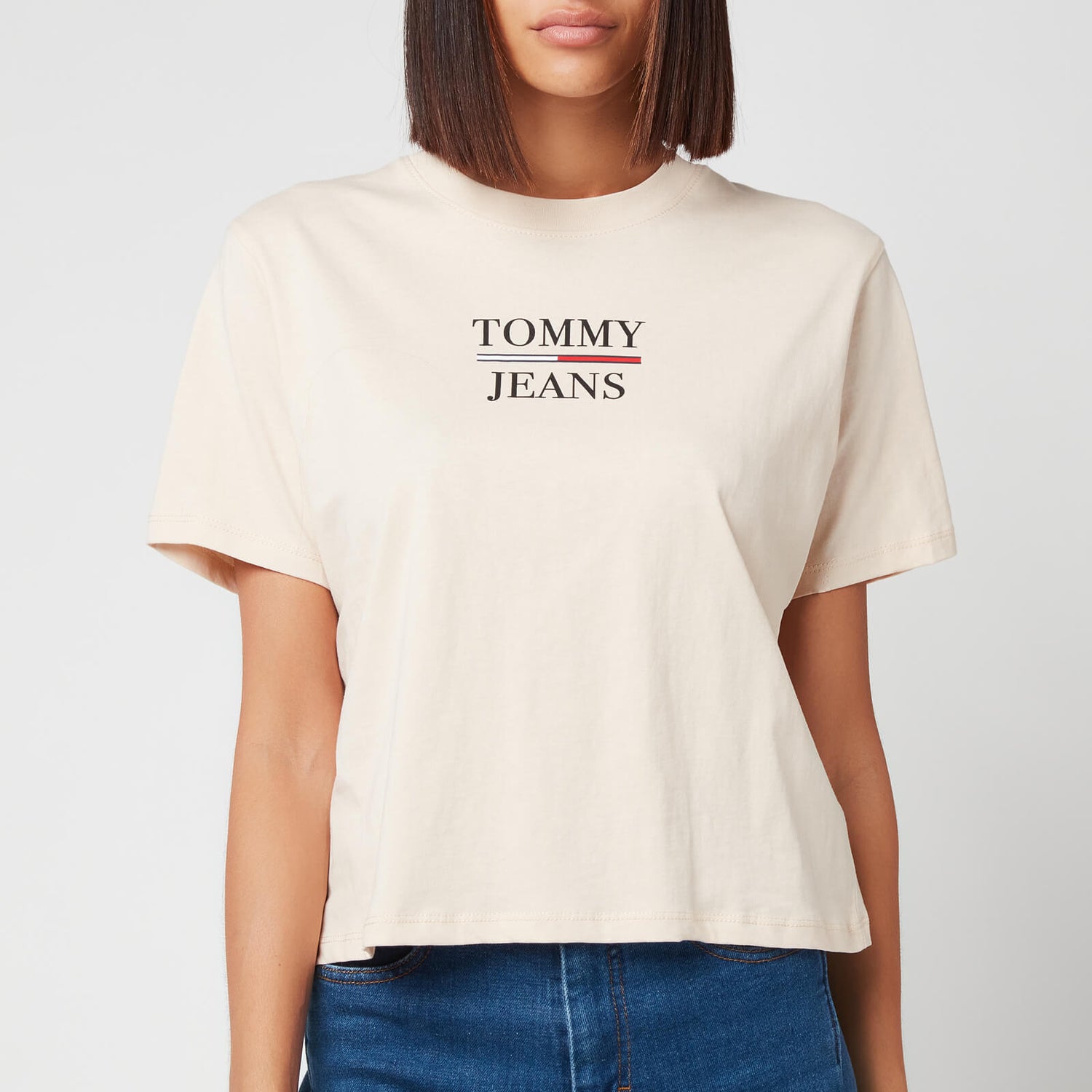 Tommy Jeans Women's Tjw Bxy Crop Tommy Tee - Smooth Stone