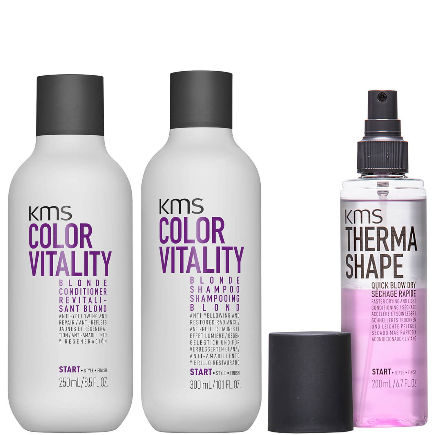 KMS Color Vitality Blonde Trio For Anti-Brassiness & Restored Radiance (Worth £66)
