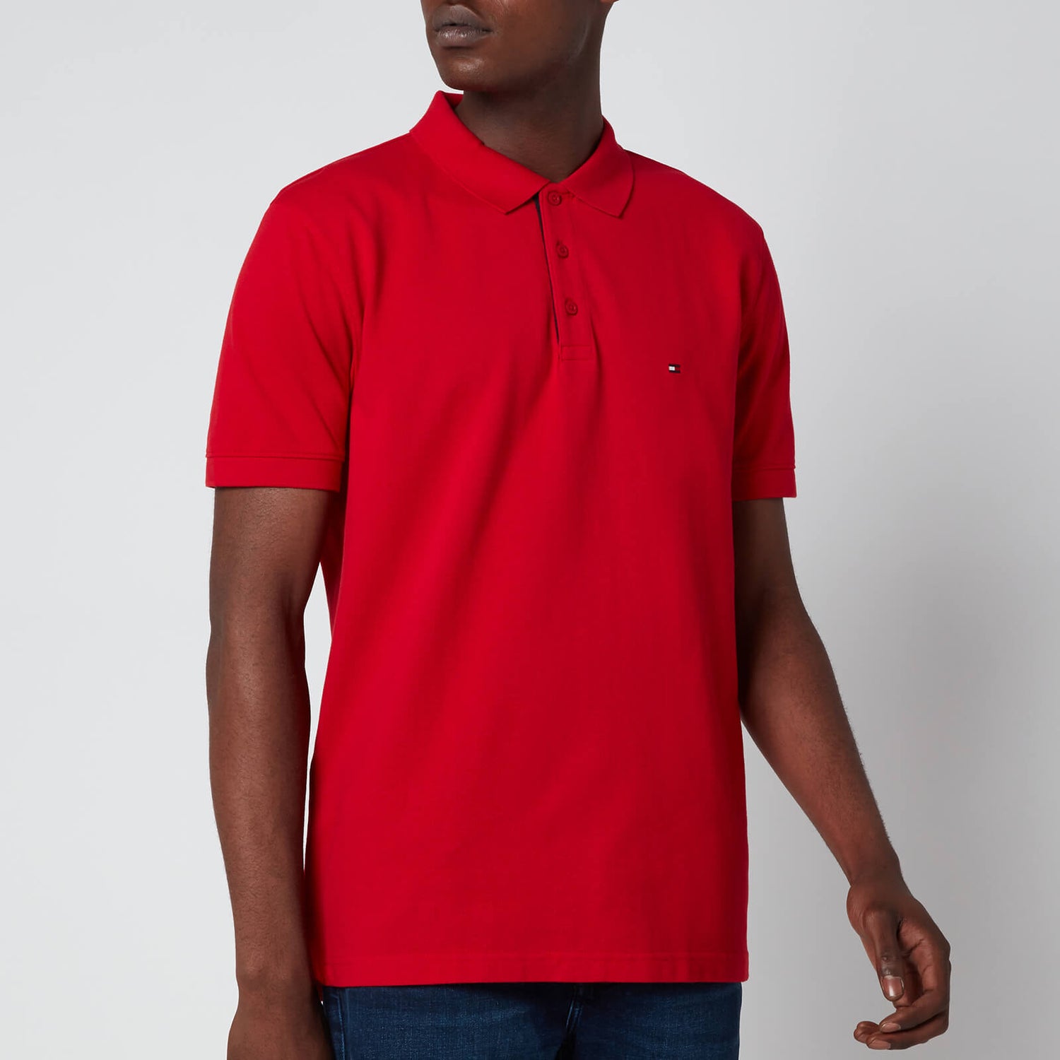 Tommy Hilfiger Men's Contrast Placket Polo Shirt - Primary Red