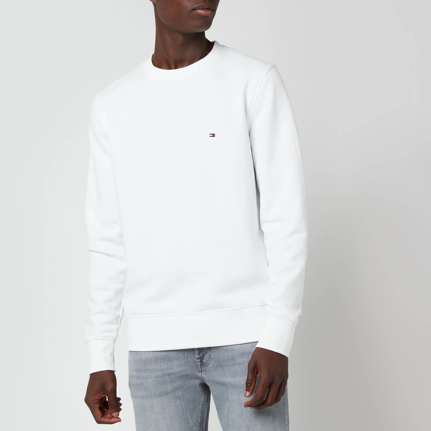 Tommy Hilfiger Men's Logo Crew Sweatshirt - White