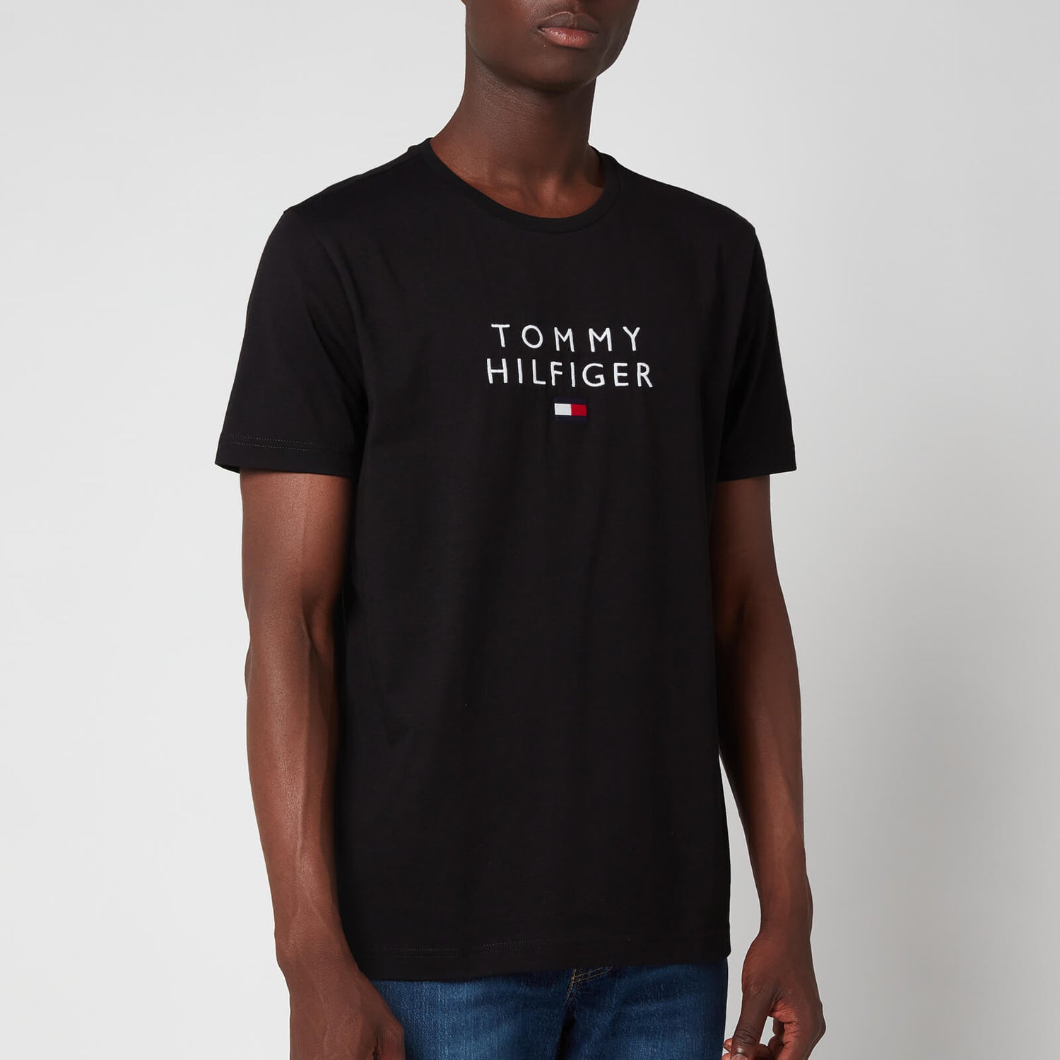 Tommy Hilfiger Men's Stacked Logo T-Shirt - Black