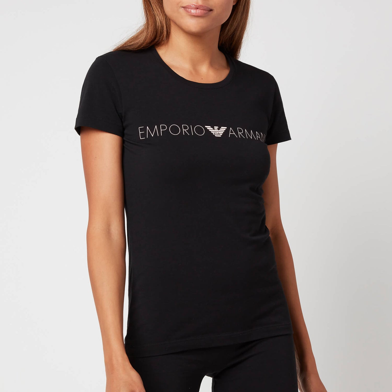 Emporio Armani Loungewear Women's Iconic Logoband T-Shirt - Black