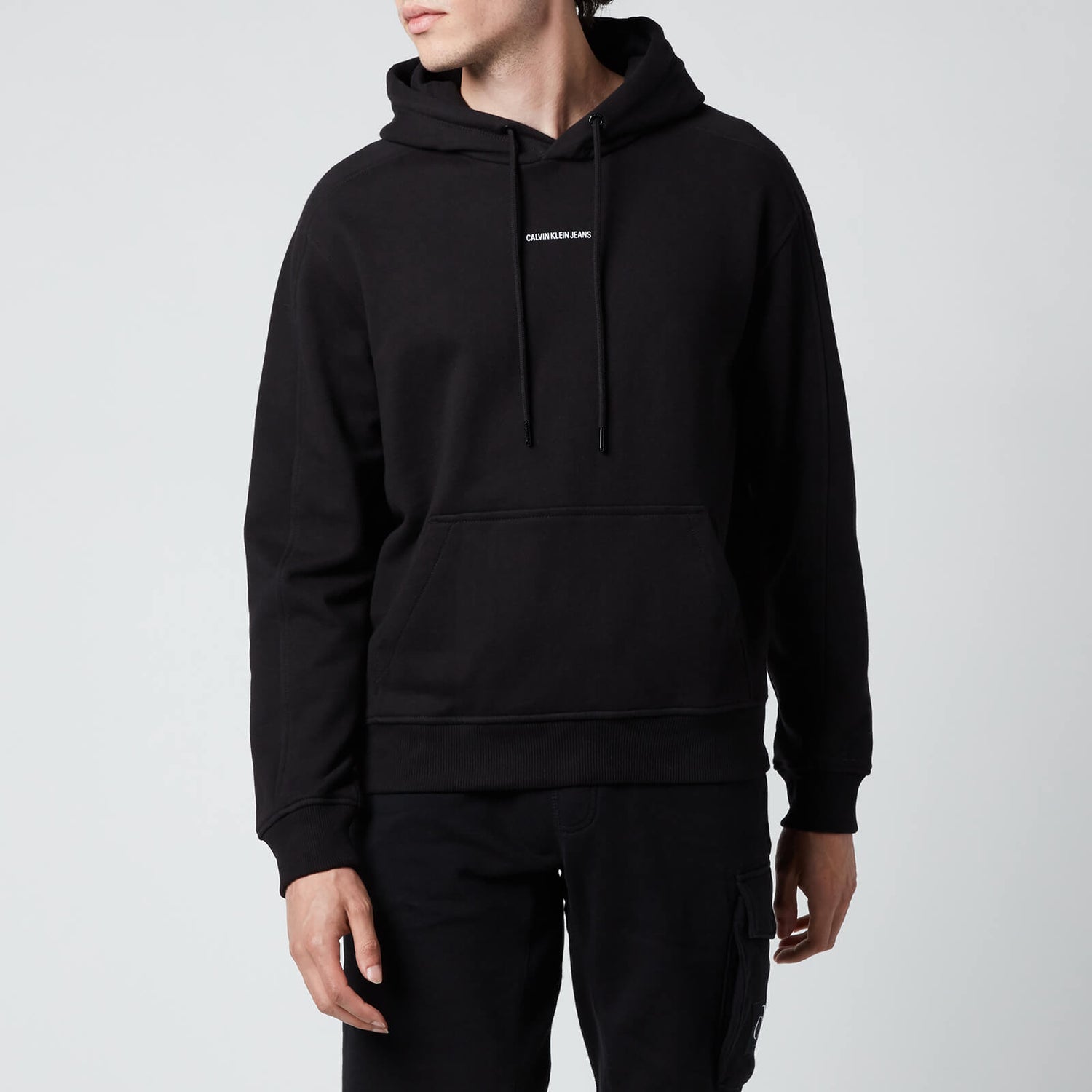 Calvin Klein Jeans Men's Micro Branding Hoodie - Black