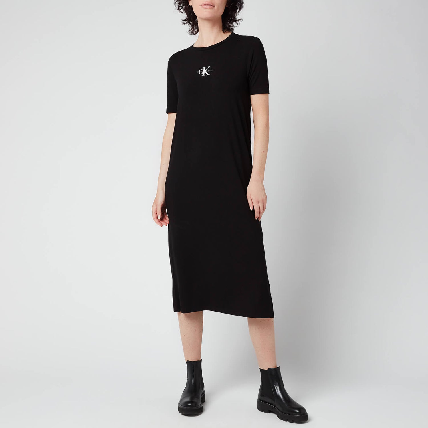 Calvin Klein Jeans Women's Rib Maxi T-Shirt Dress - CK Black