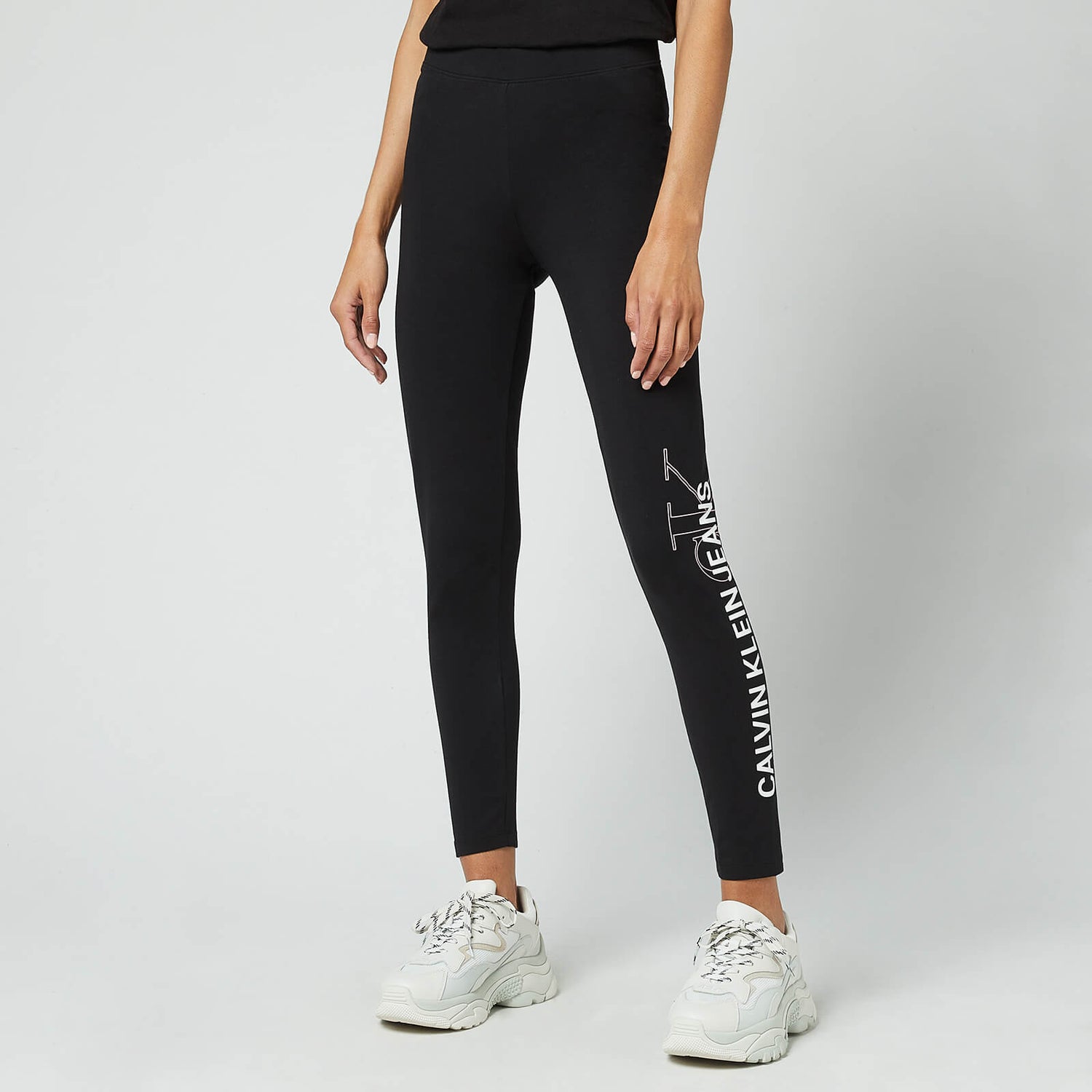 Calvin Klein Jeans Women's Vertical Logo Leggings - CK Black