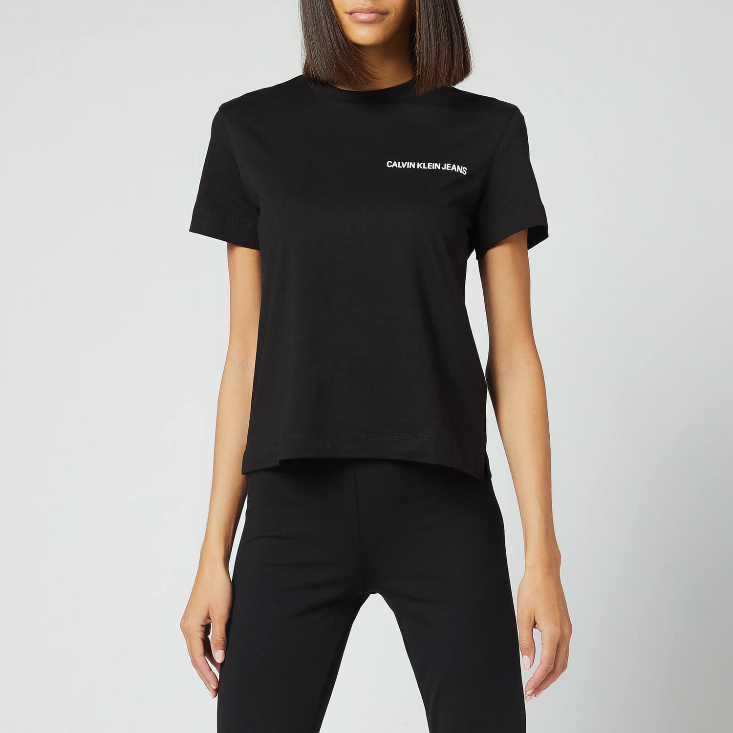 Calvin Klein Jeans Women's Vertical Logo T-Shirt - CK Black